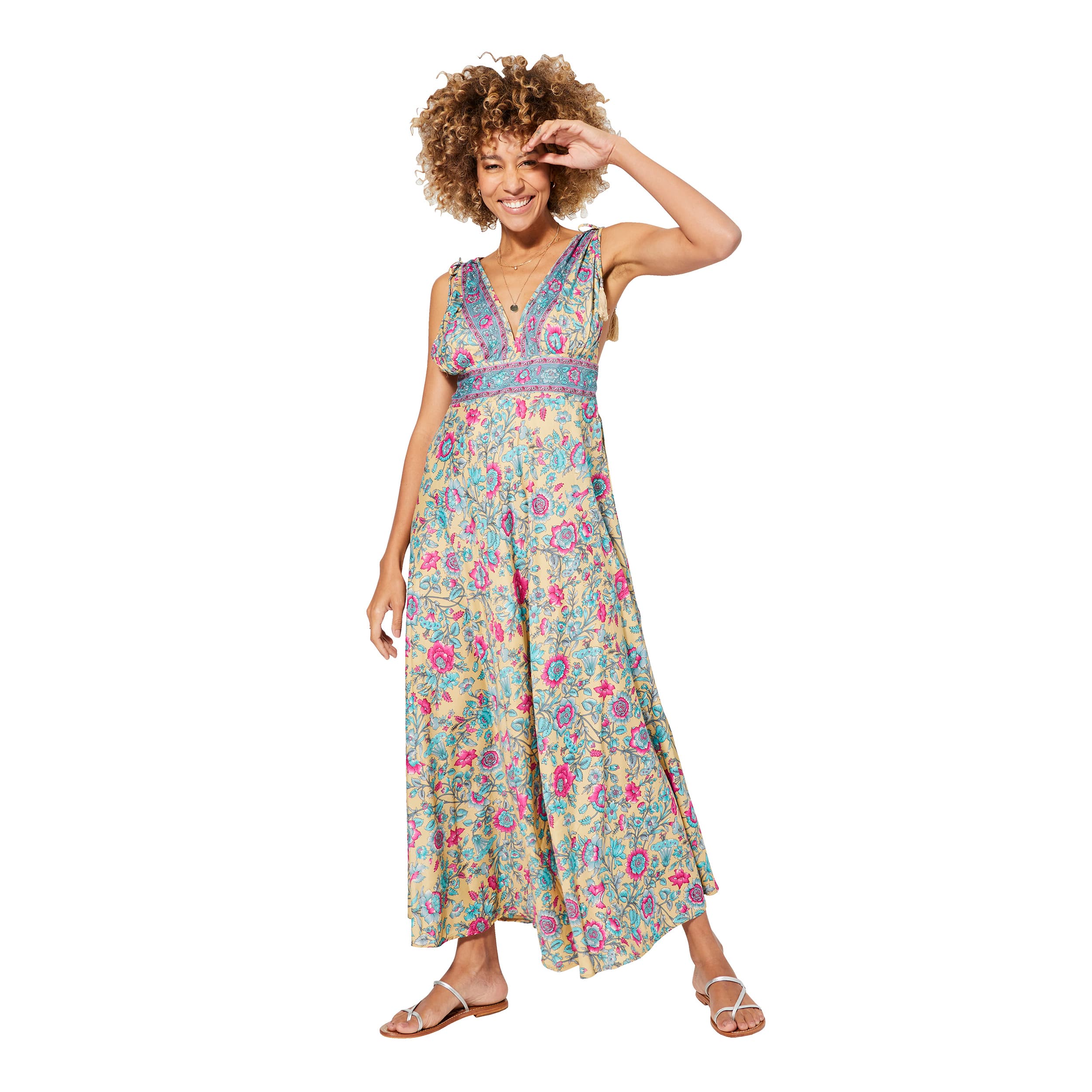 Robe été longue sans manches Echo - 100% polyester - Akoustik Online