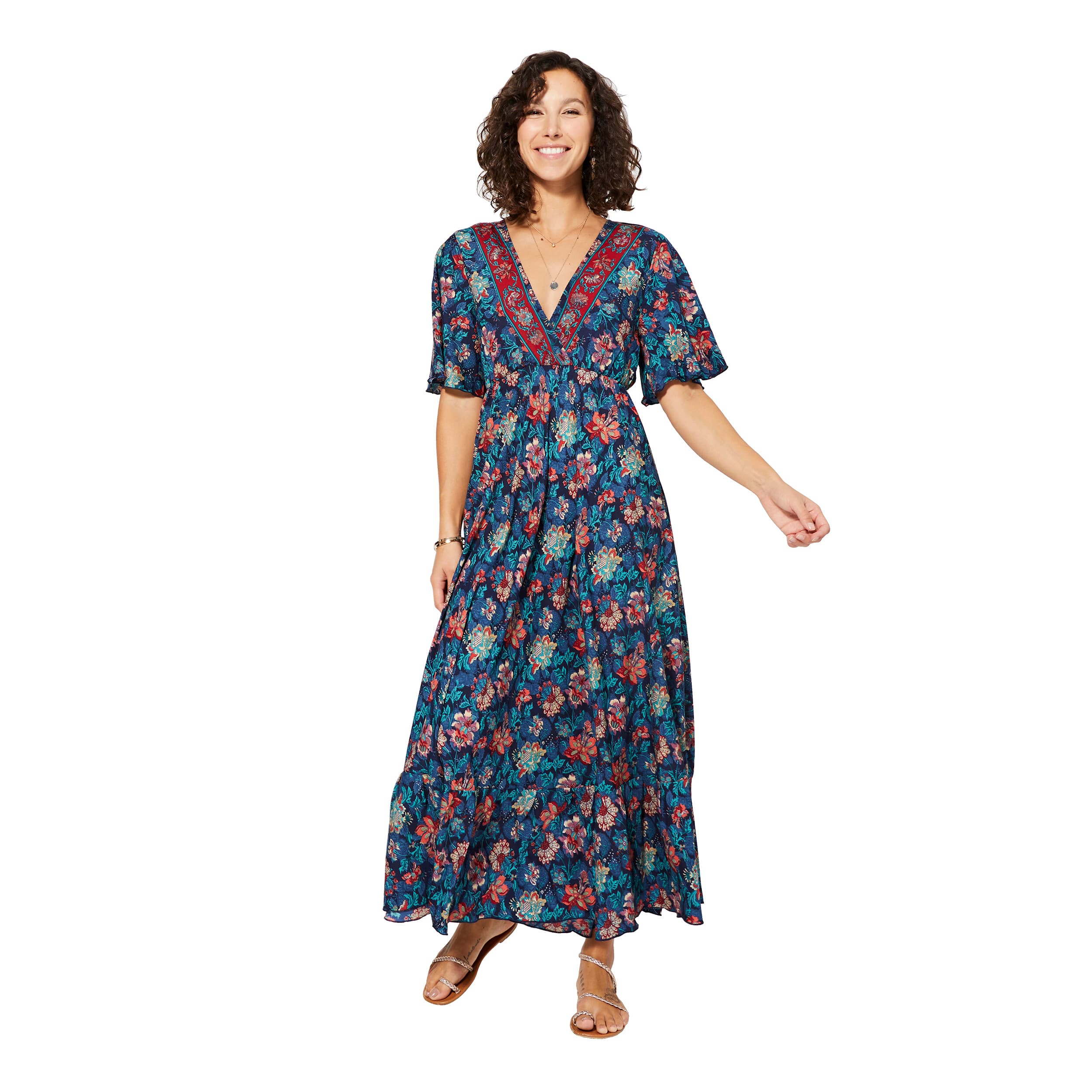 Robe été longue manches 3/4 Joona - 100% polyester - Akoustik Online