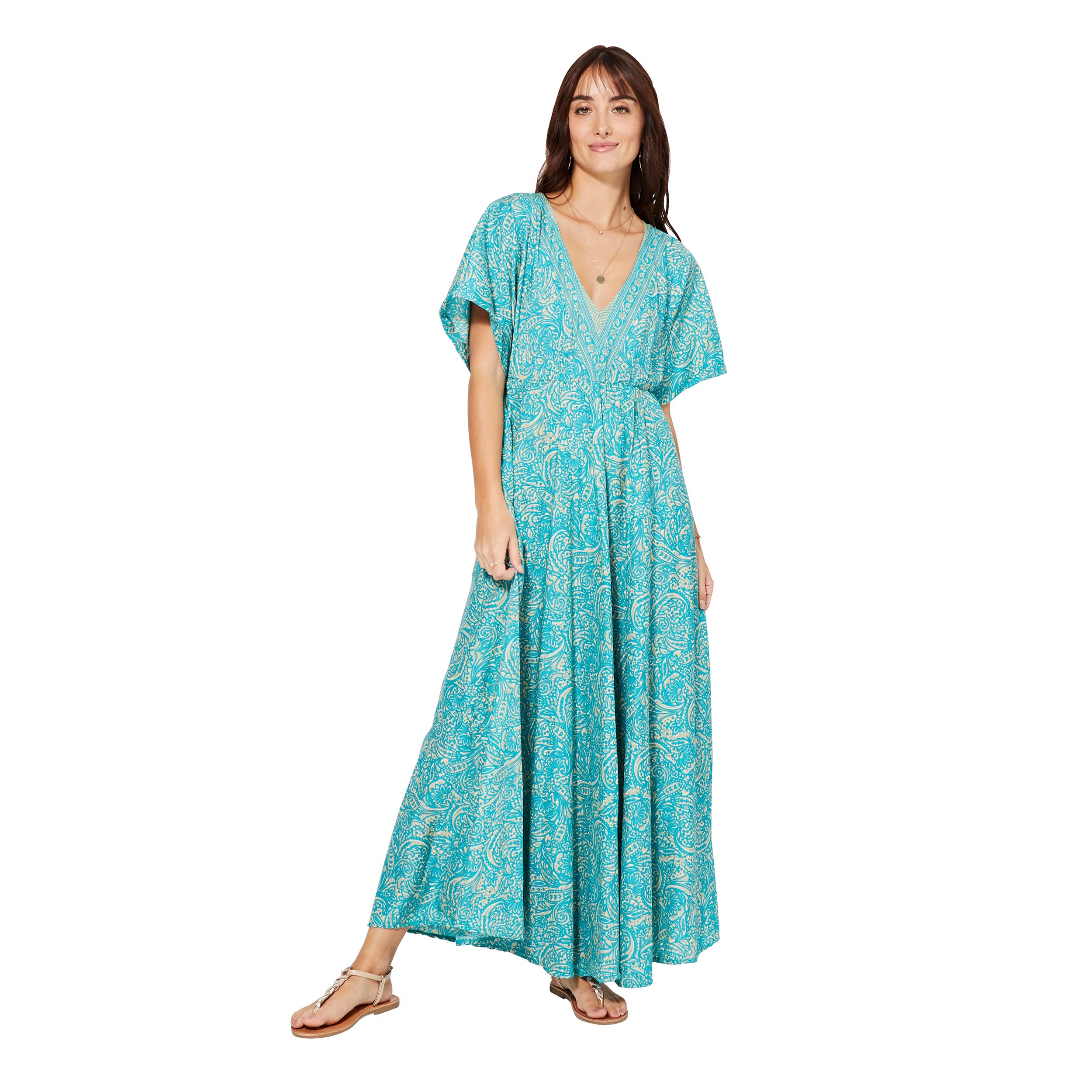 Robe été longue manches courtes Johana - Akoustik Online