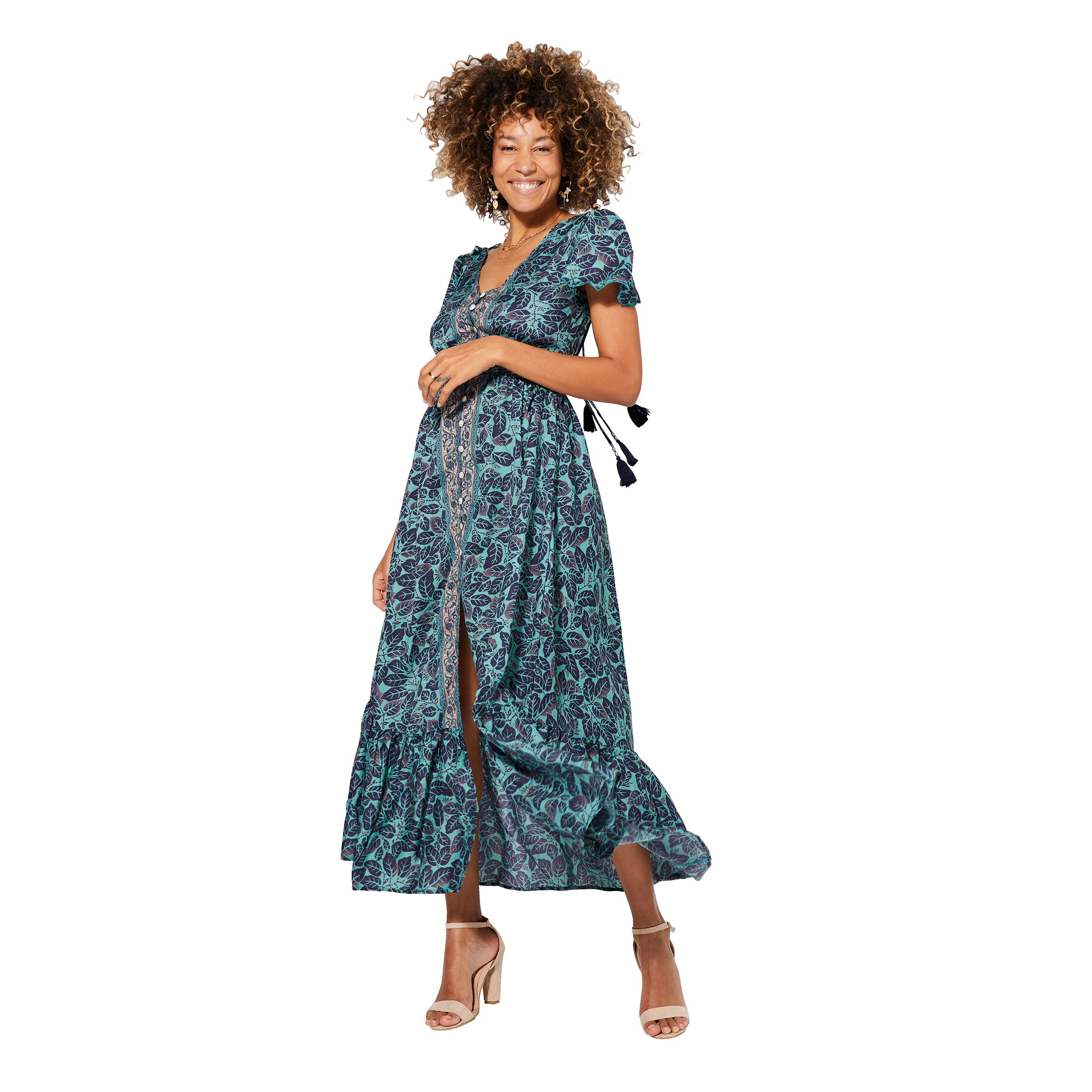 Robe été longue manches courtes Varvara - Akoustik Online