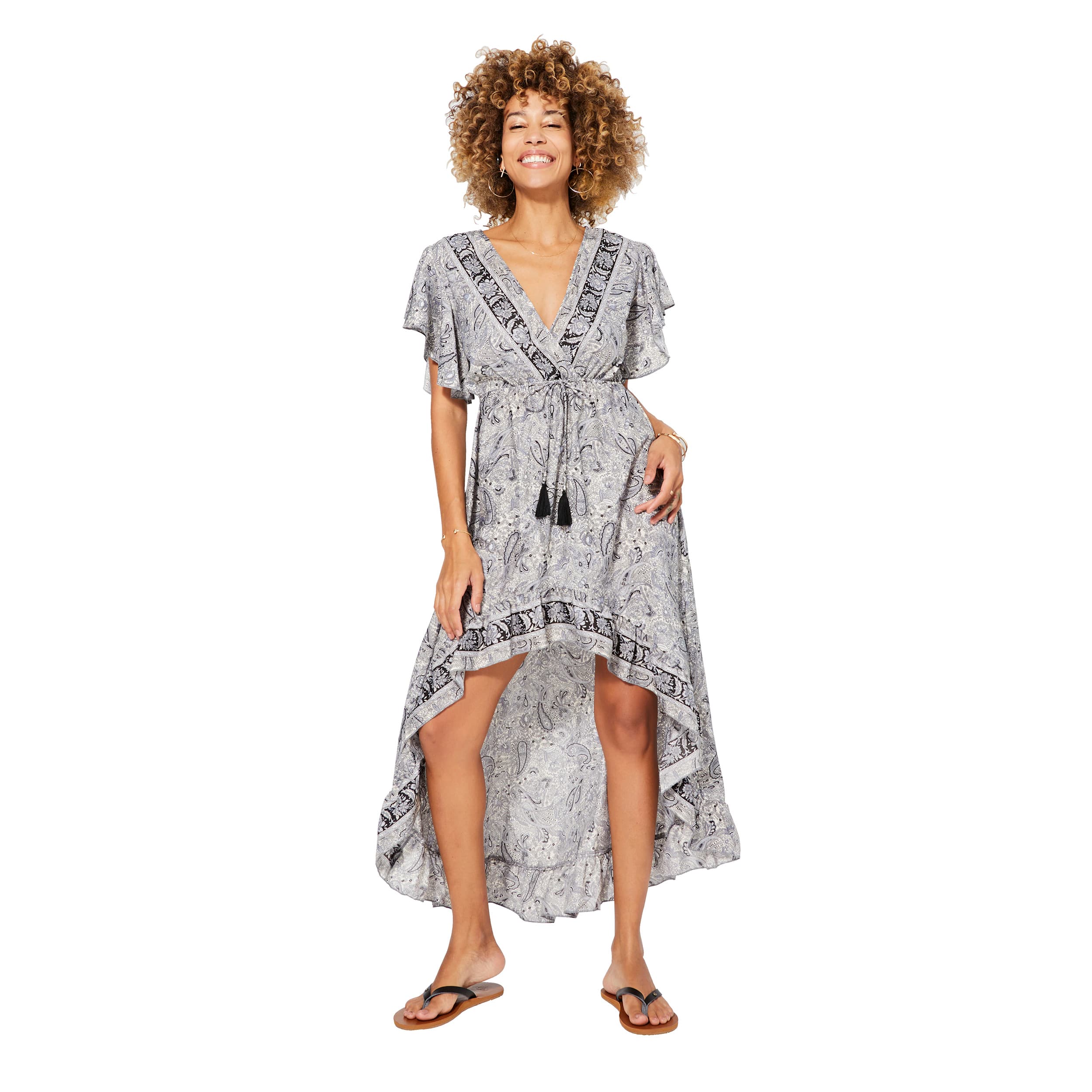 Robe été high-low manches courtes Androcles - Akoustik Online
