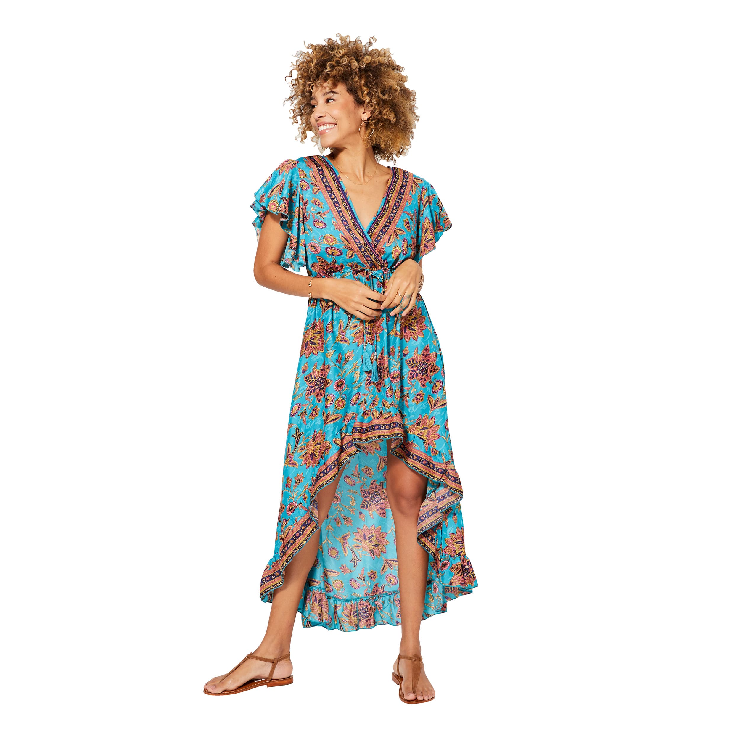 Robe été high-low manches courtes Jaromil - Akoustik Online