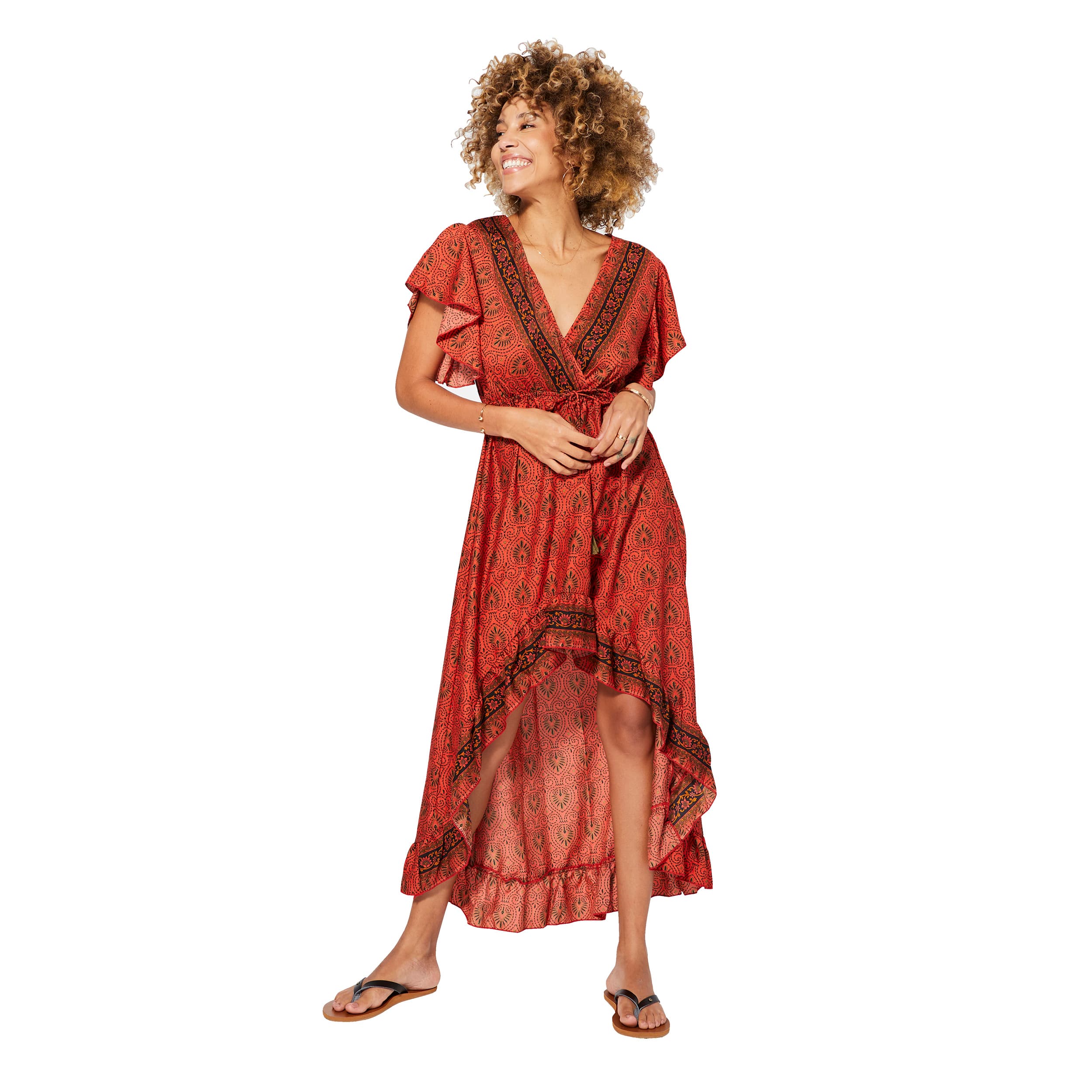 Robe été high-low manches courtes Neifion - Akoustik Online