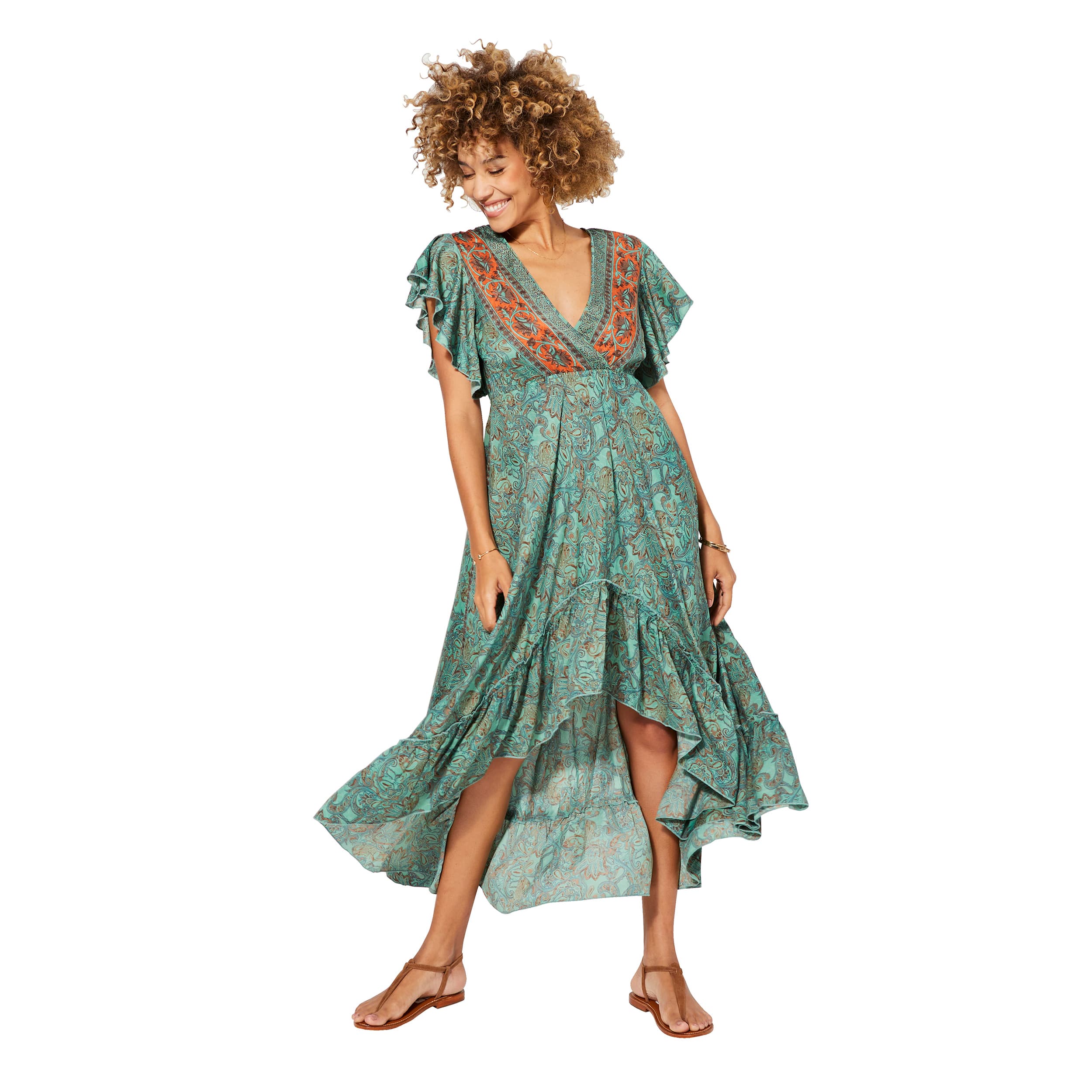 Robe été longue manches courtes Damiana - Akoustik Online