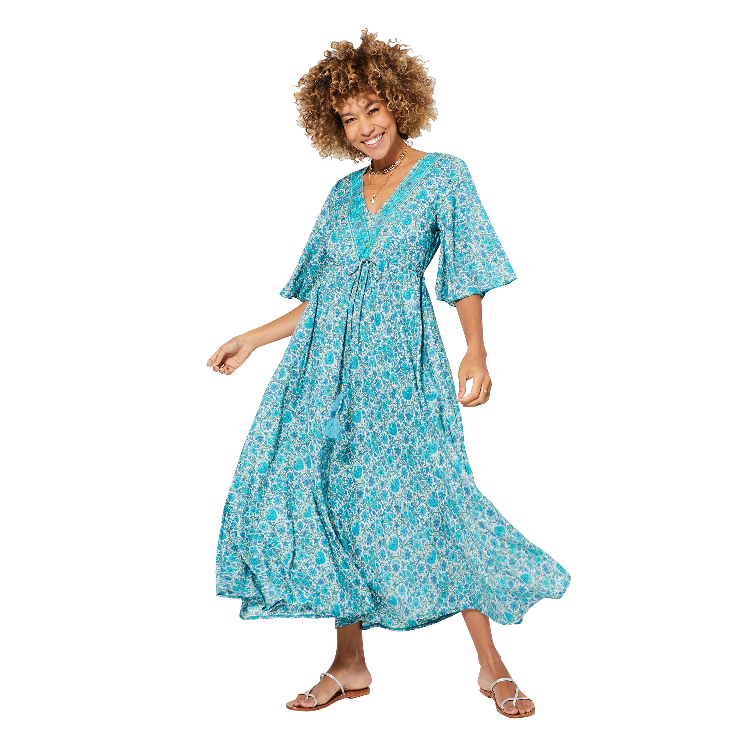 Robe été longue manches 3/4 Ike - 100% polyester - Akoustik Online