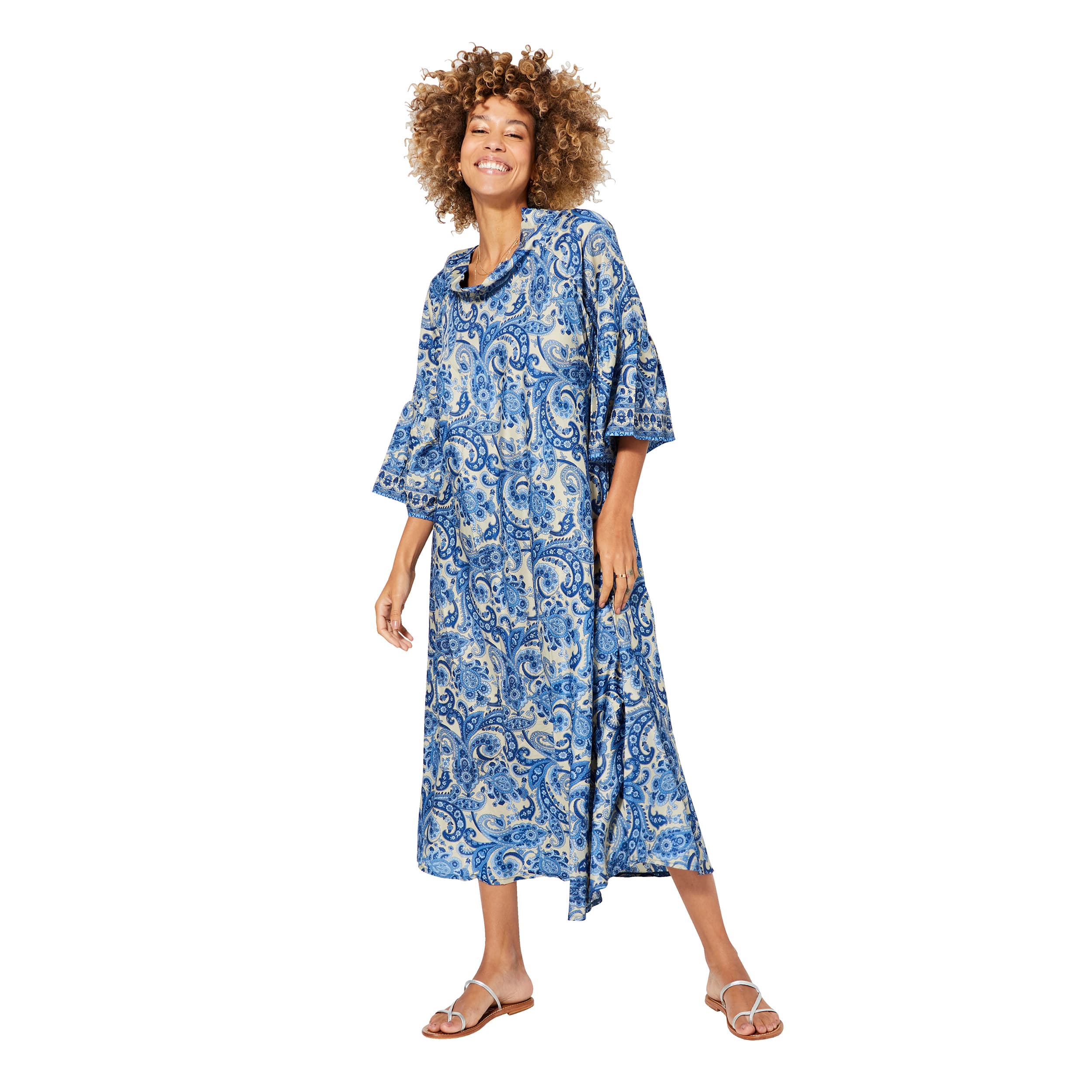 Robe été longue manches 3/4 Astarte - 100% polyester - Akoustik Online