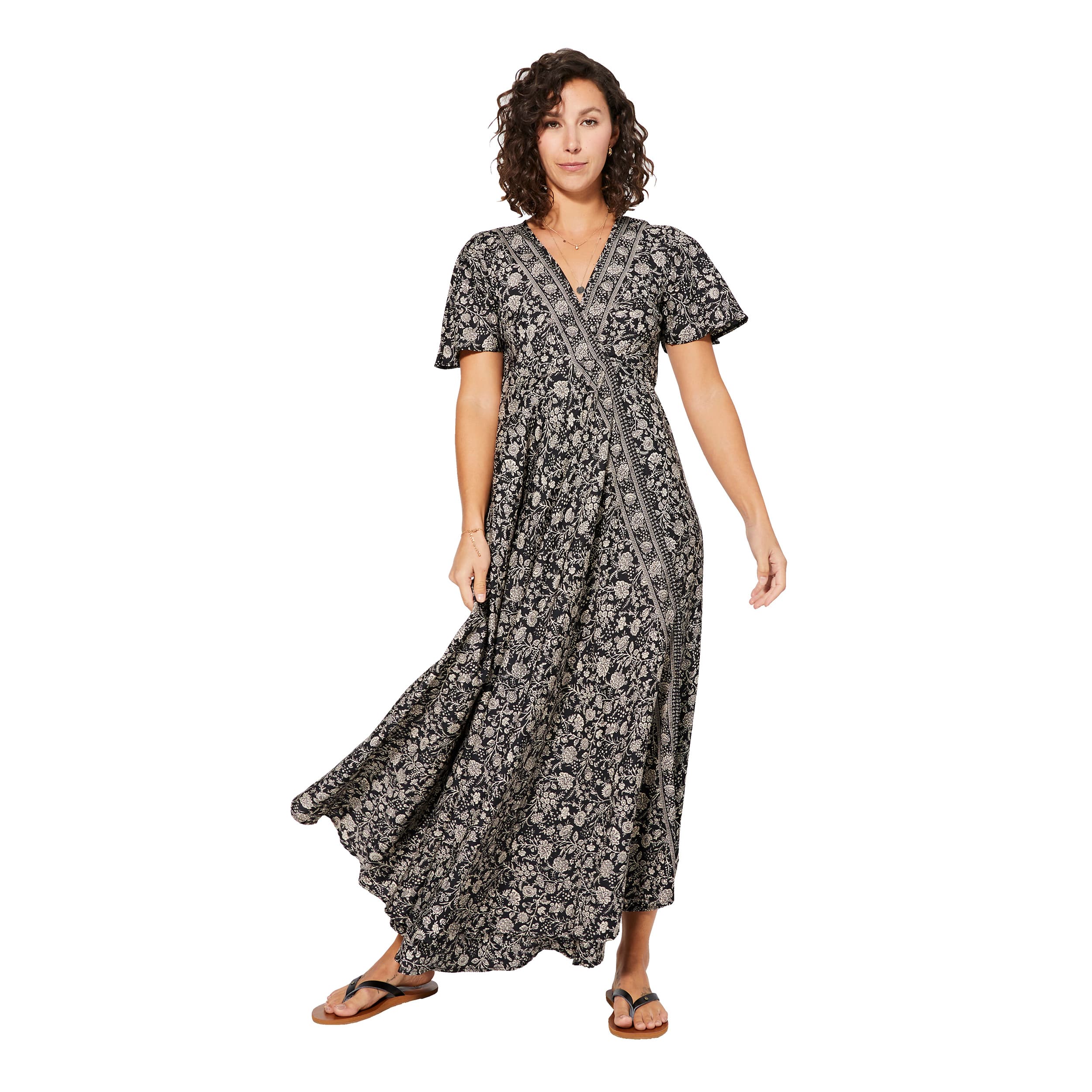 Robe été longue manches courtes Fleuretta - Akoustik Online