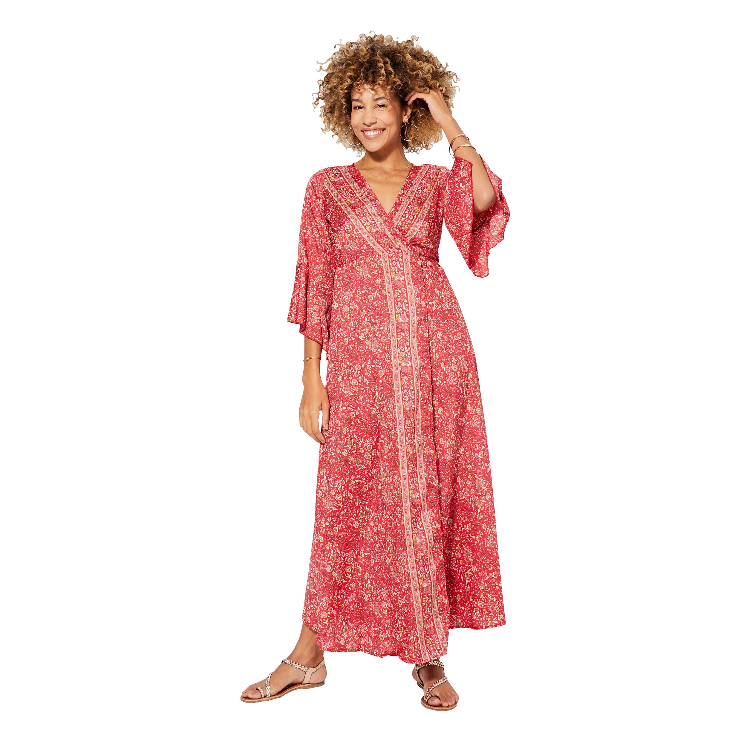 Robe été longue manches longues Flo - 100% polyester - Akoustik Online