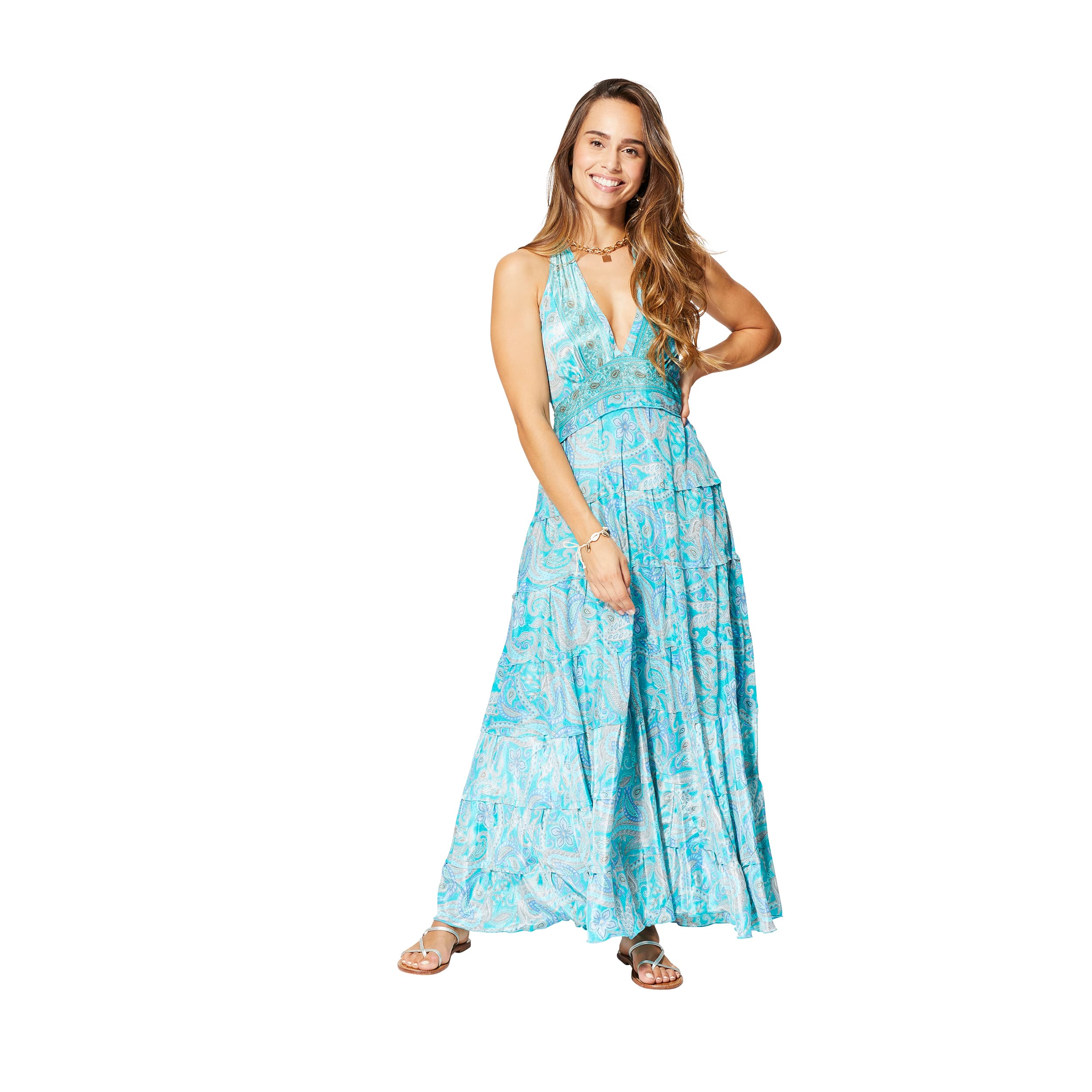 Robe été longue sans manches Mozes - 100% polyester - Akoustik Online