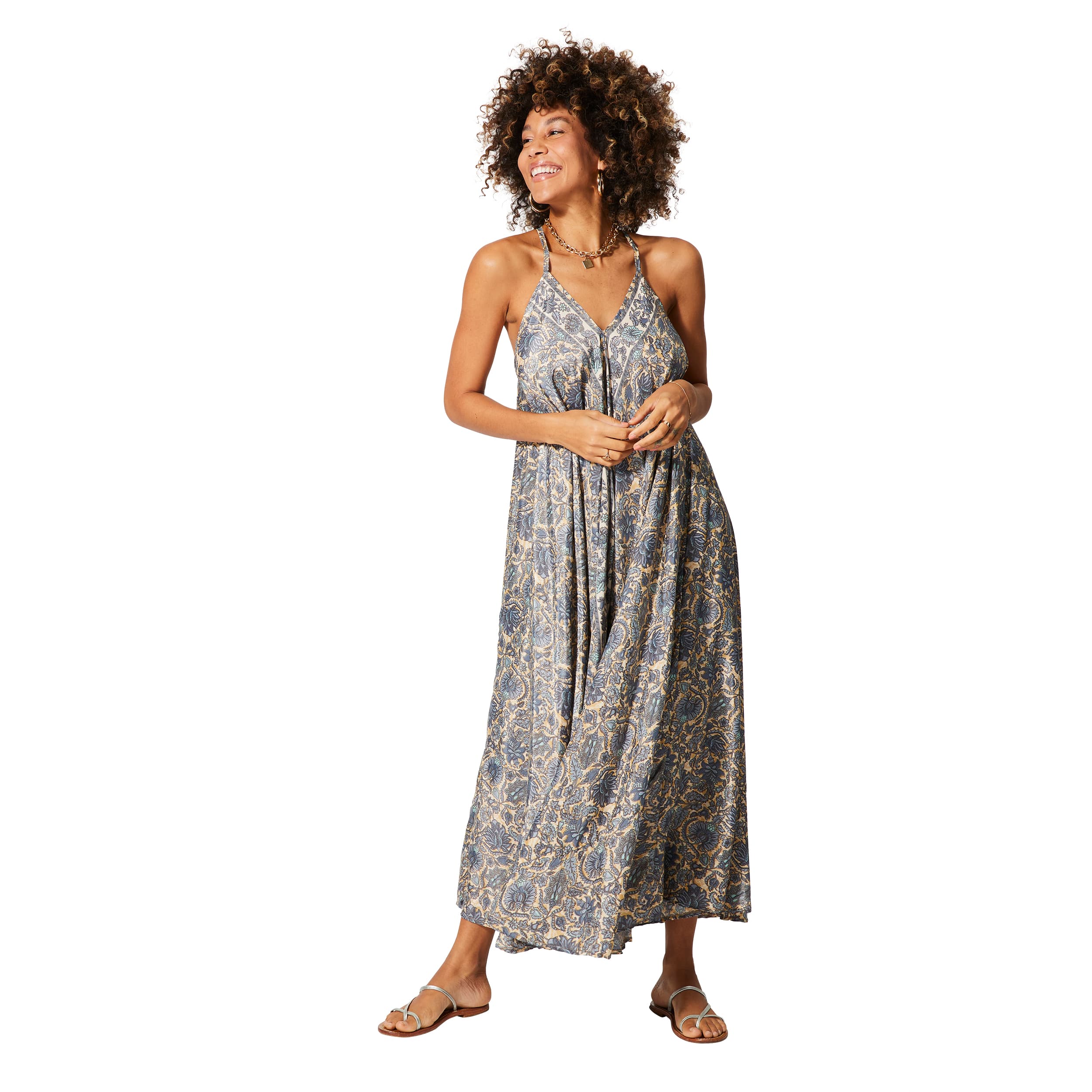 Robe été longue sans manches Orbán - 100% polyester - Akoustik Online