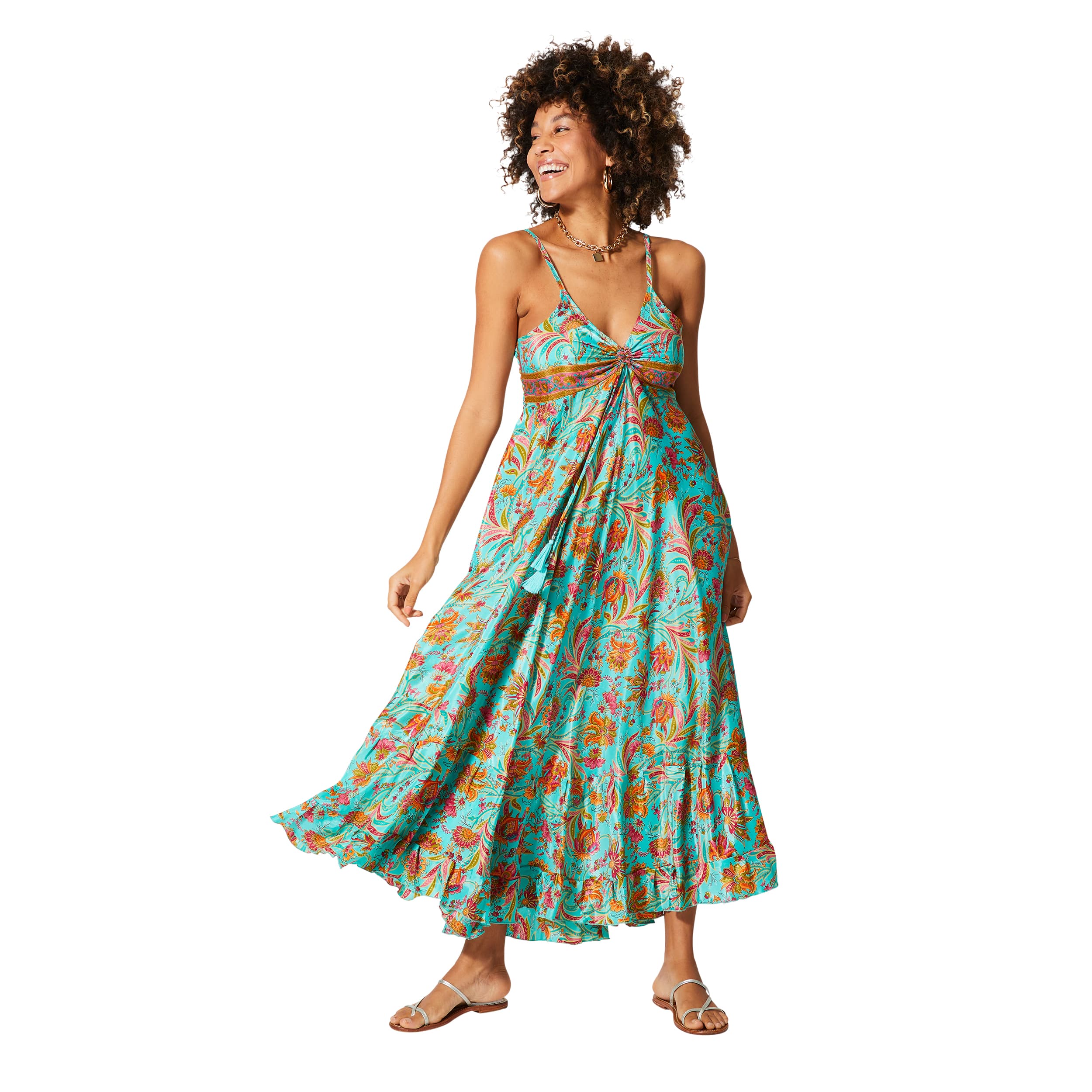 Robe été longue sans manches Eilish - 100% polyester - Akoustik Online