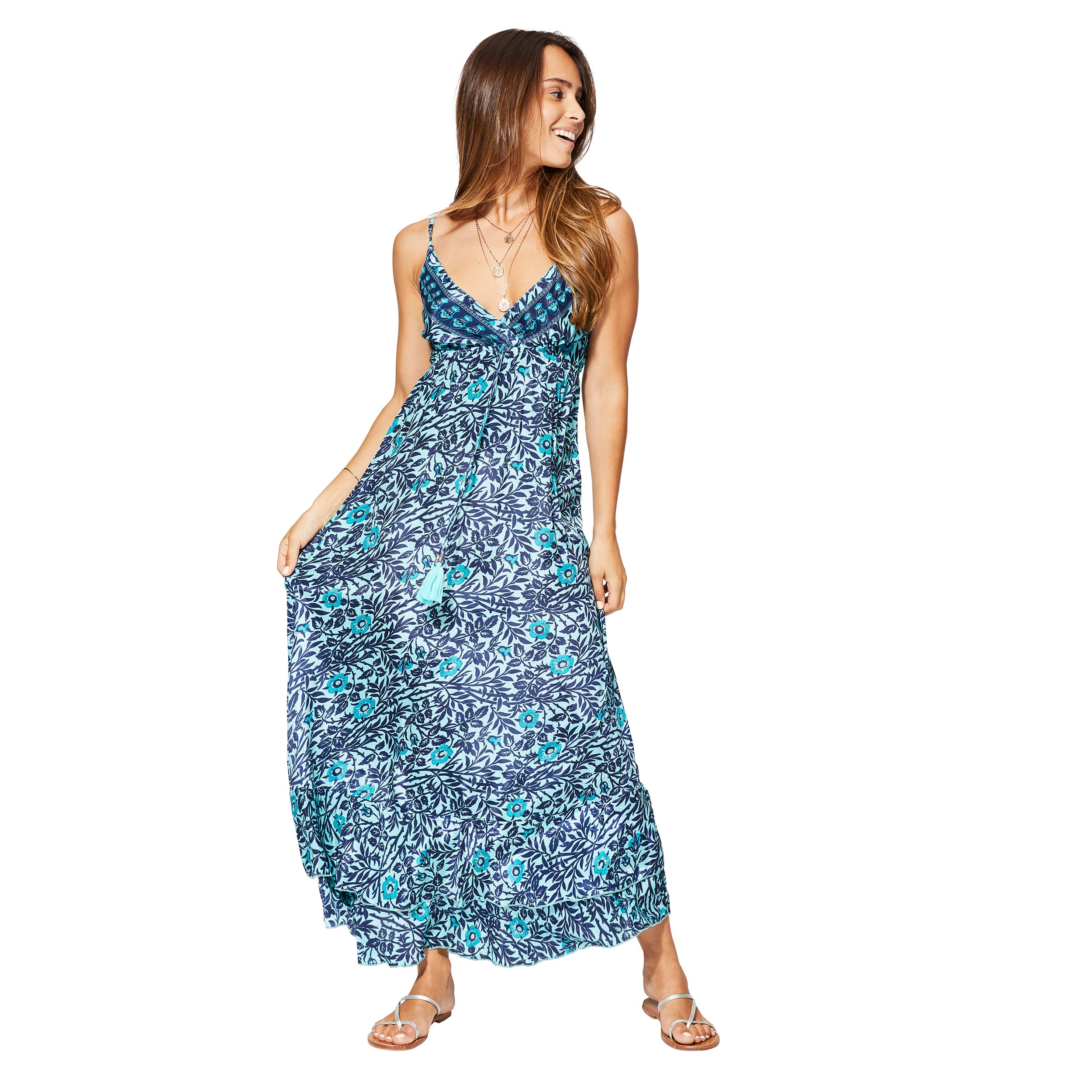 Robe été longue sans manches Yuko - 100% polyester - Akoustik Online