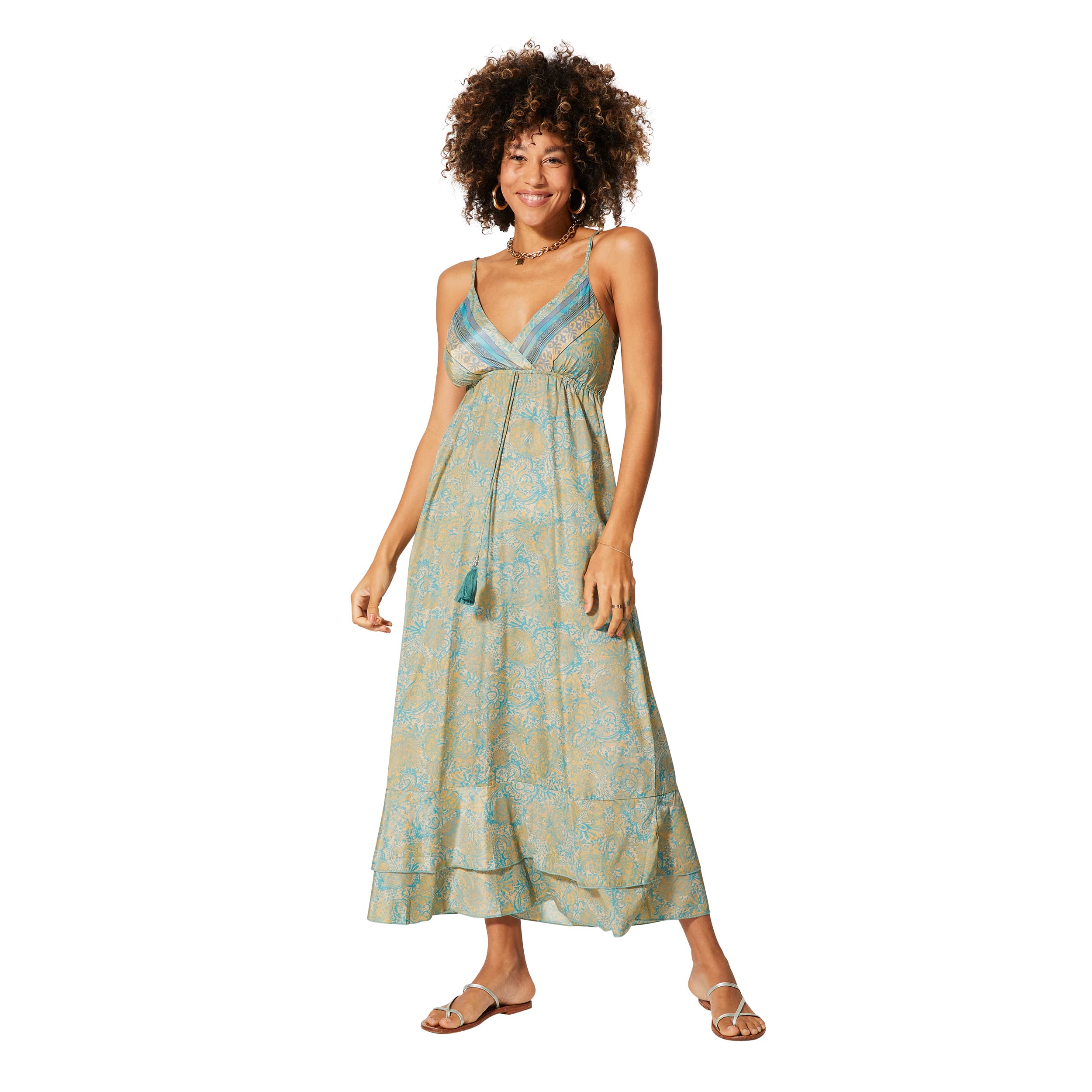 Robe été longue sans manches Eglantine - Akoustik Online