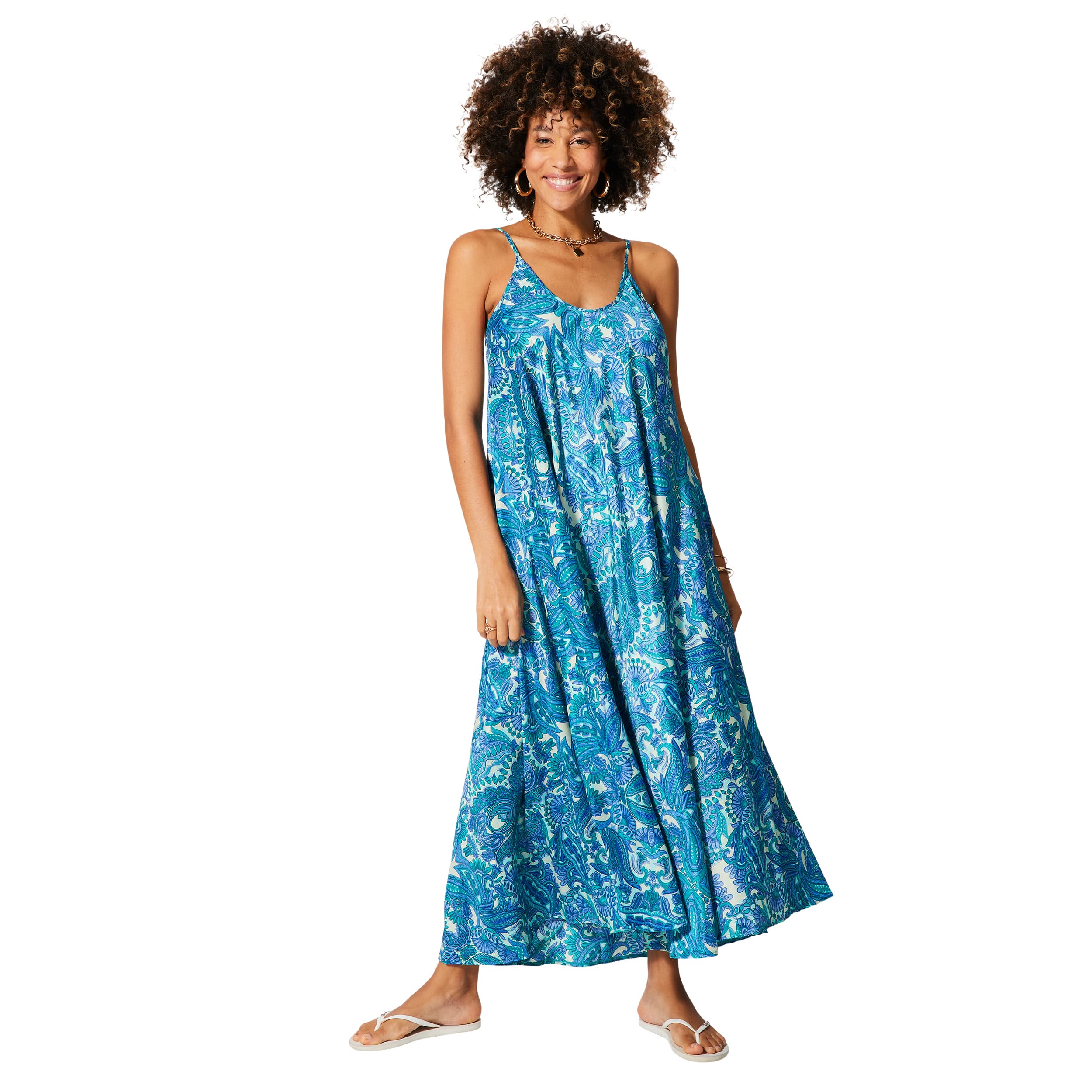 Robe été longue sans manches Shea - 100% polyester - Akoustik Online