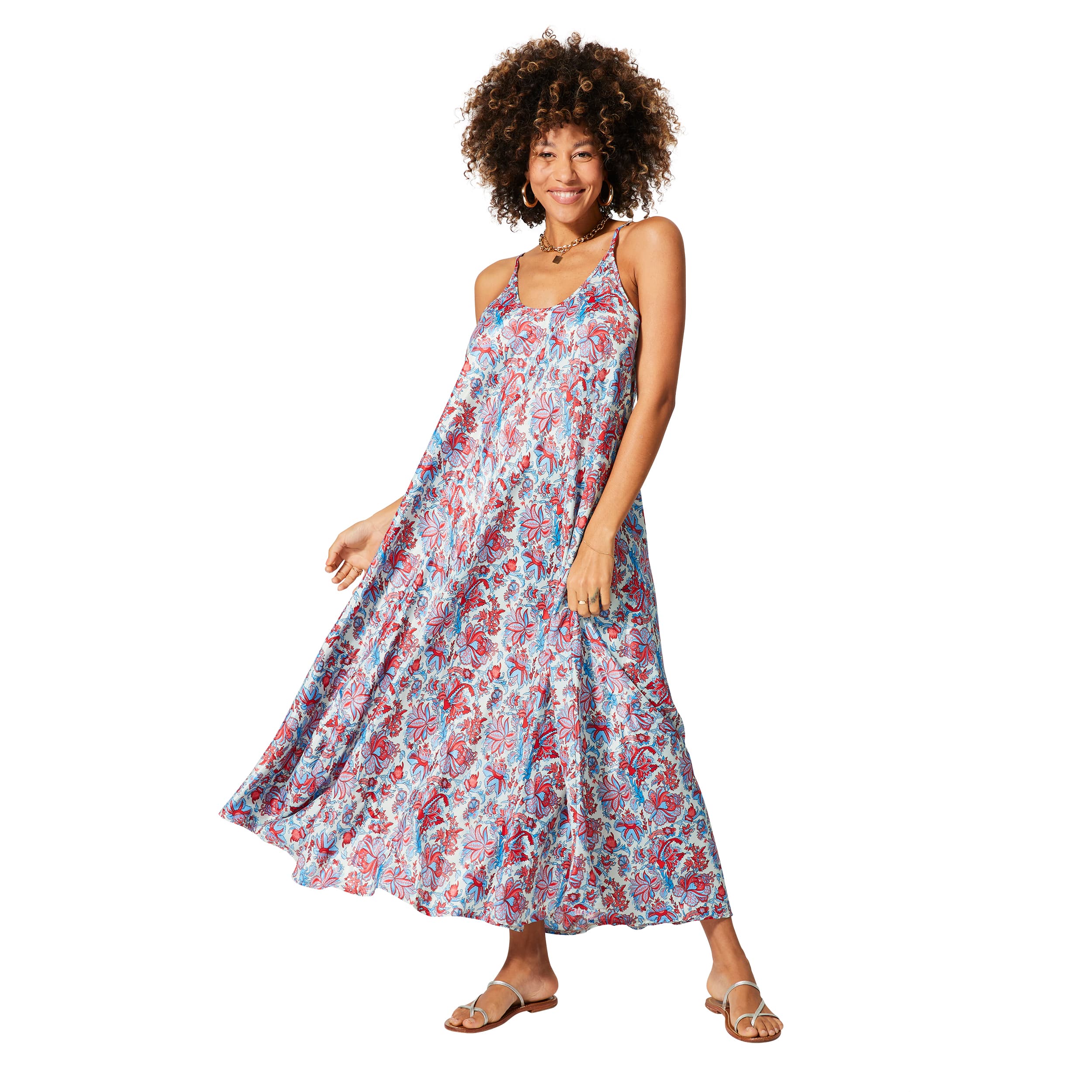 Robe été longue sans manches Josiane - Akoustik Online
