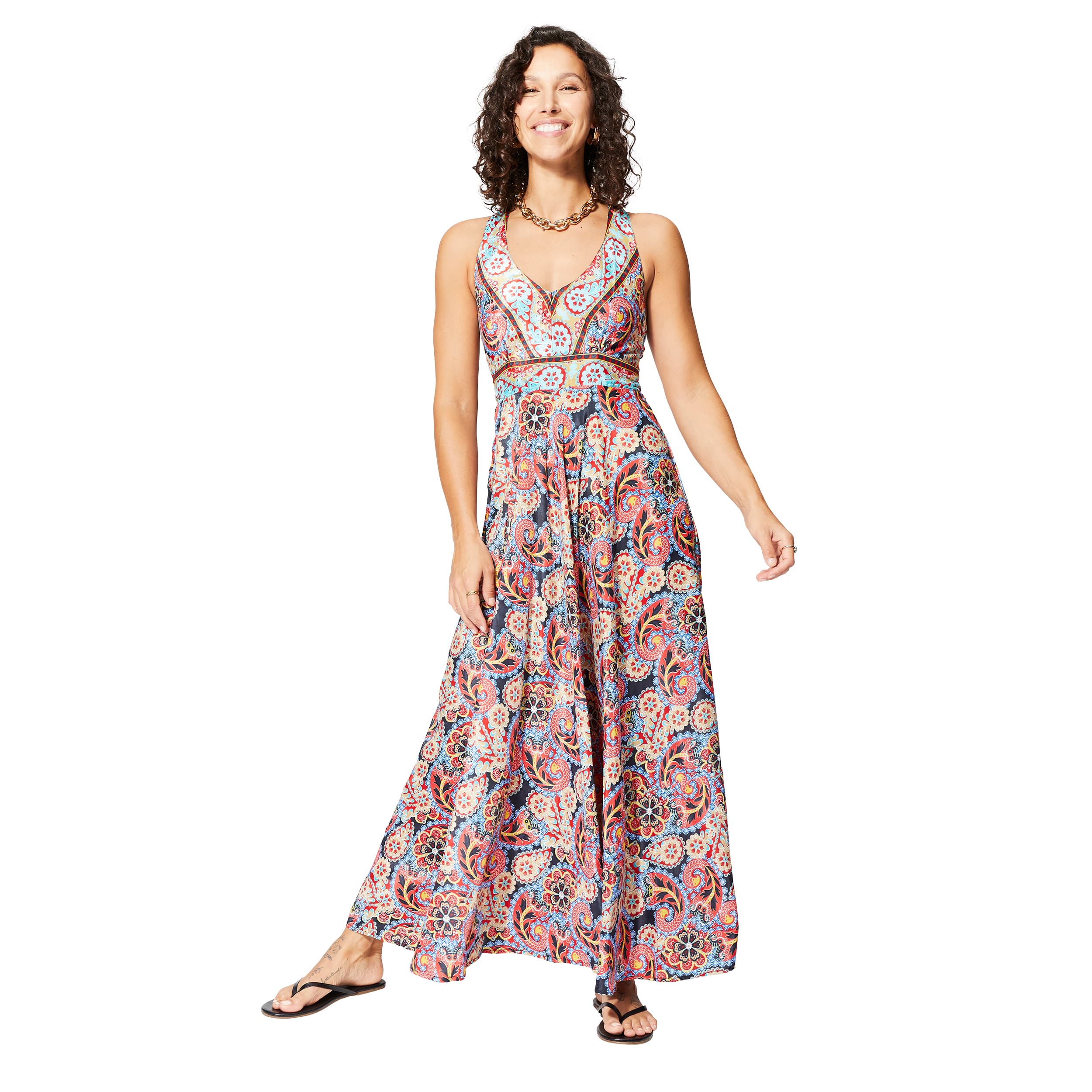 Robe été longue sans manches Astra - 100% polyester - Akoustik Online