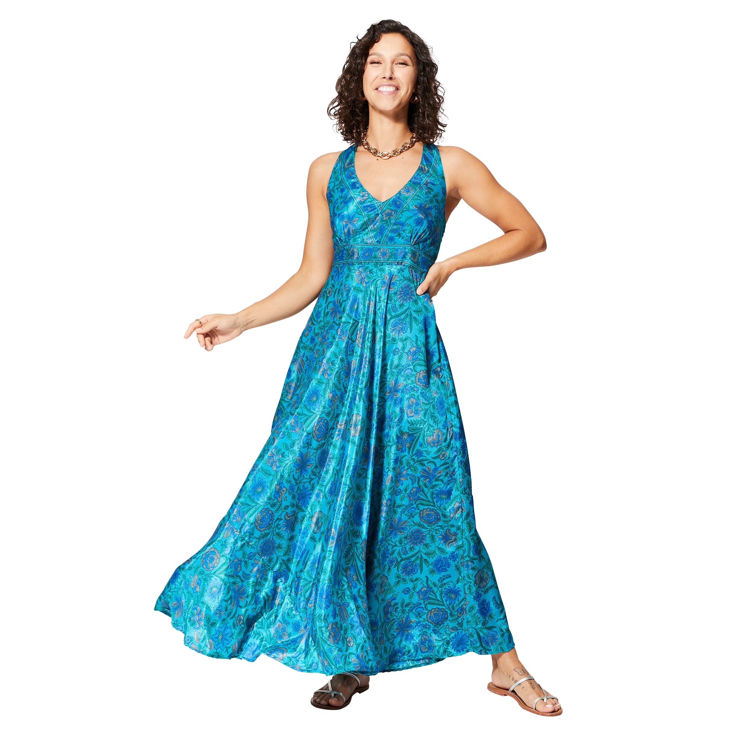 Robe été longue sans manches Luigina - Akoustik Online