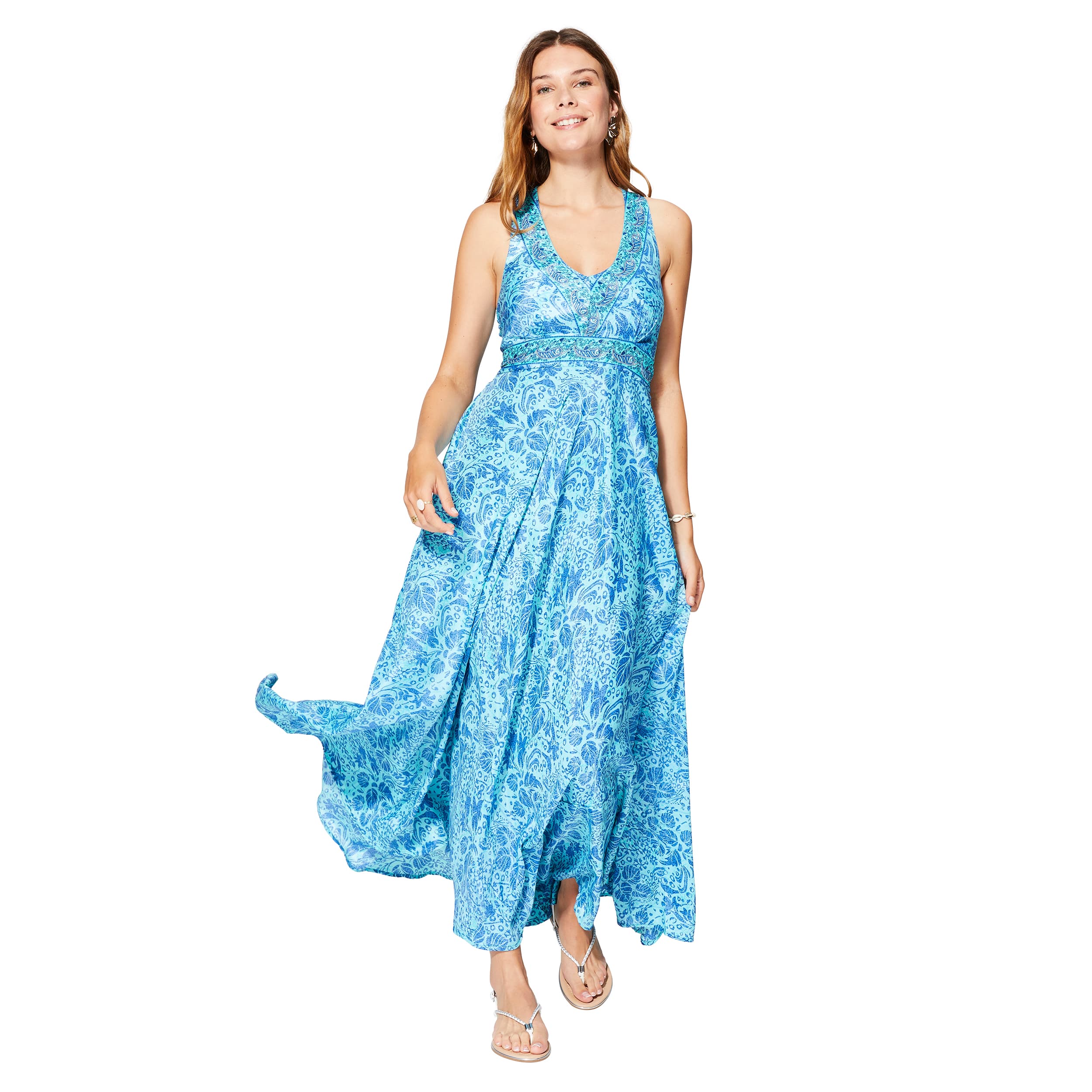 Robe été longue sans manches Major - 100% polyester - Akoustik Online