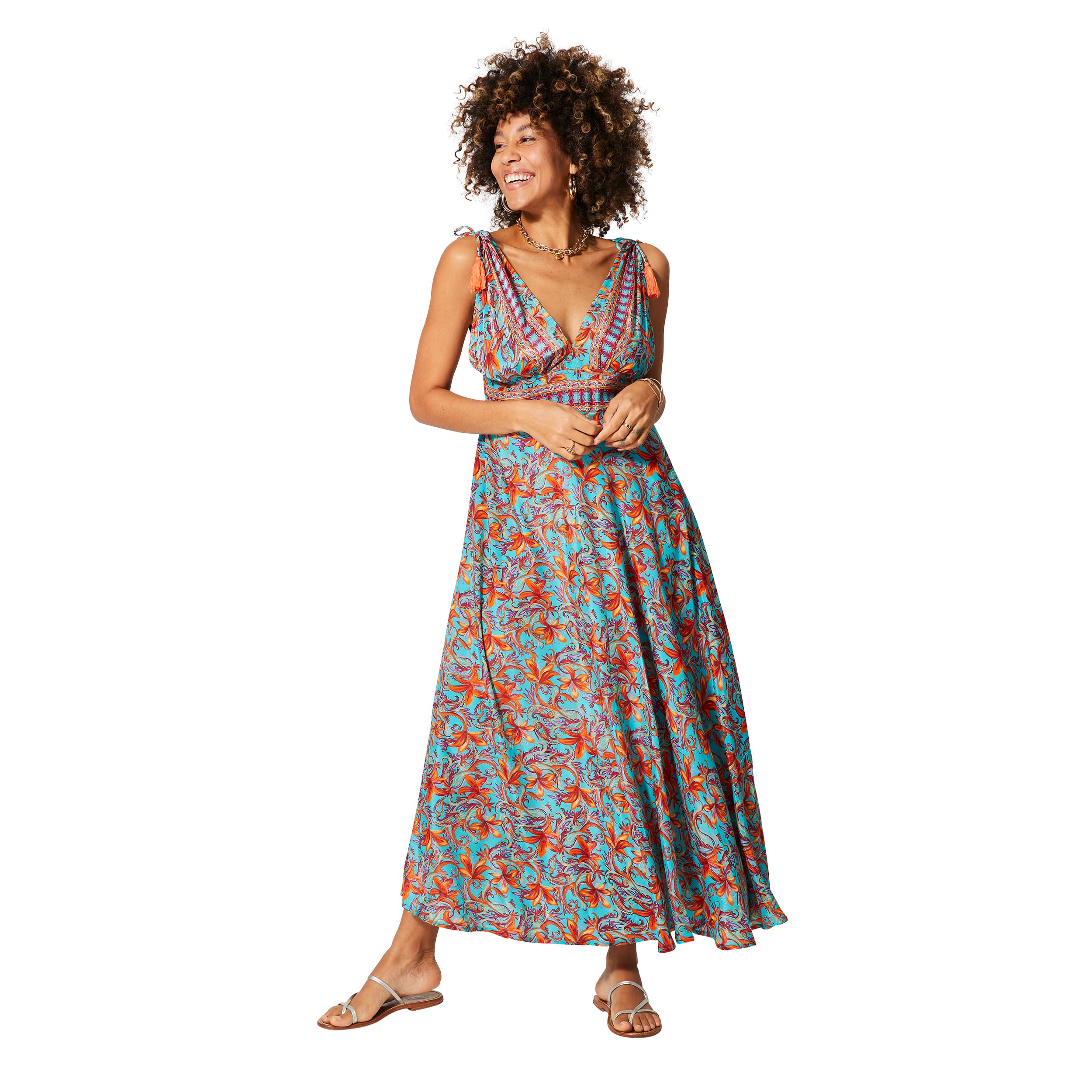 Robe été longue sans manches Dwayne - 100% polyester - Akoustik Online