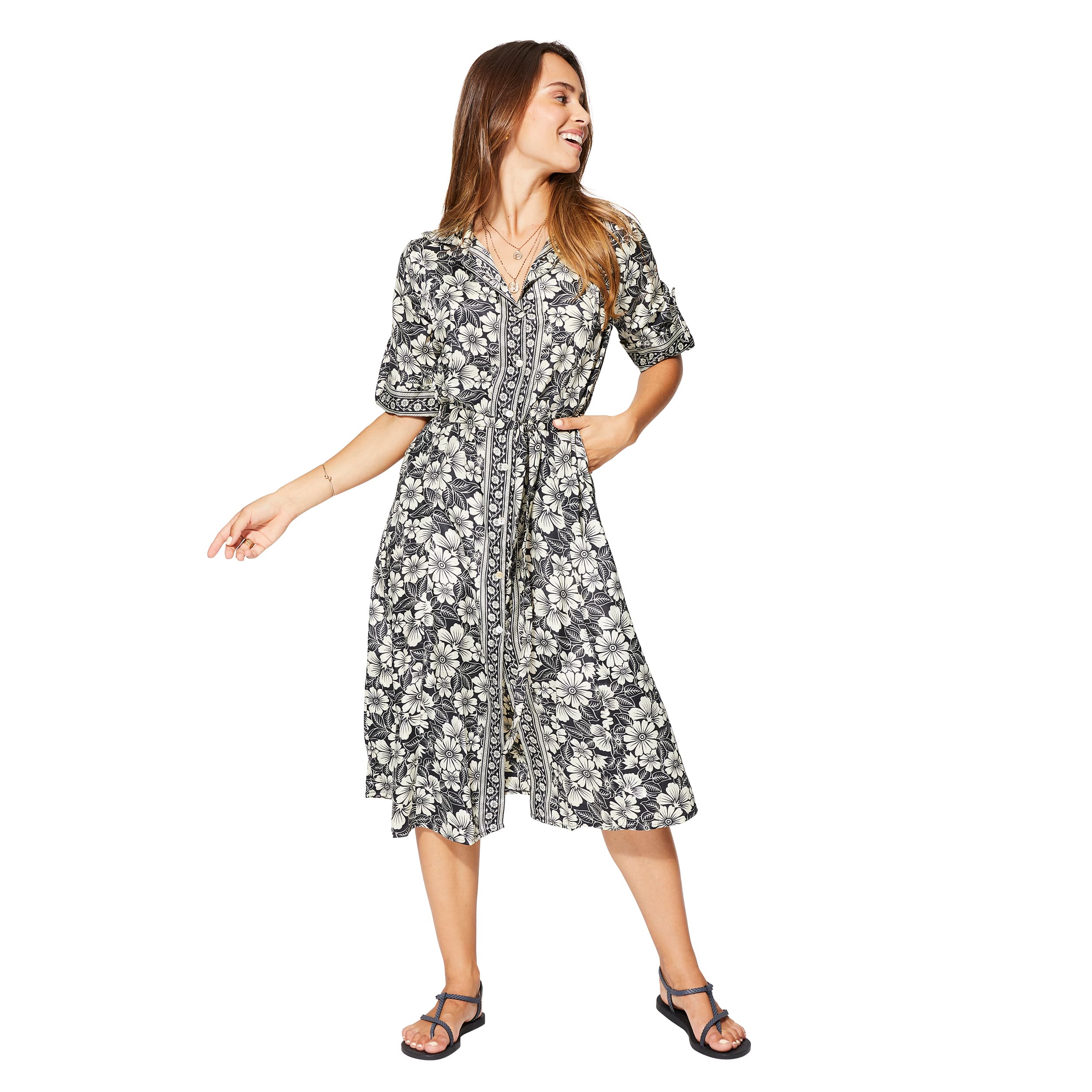 Robe été mi-longue manches courtes Jaymes - Akoustik Online