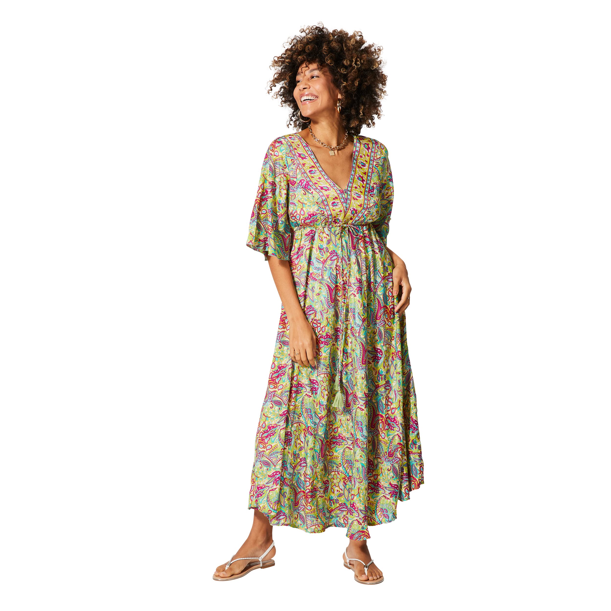 Robe été longue manches 3/4 Desmond - 100% polyester - Akoustik Online