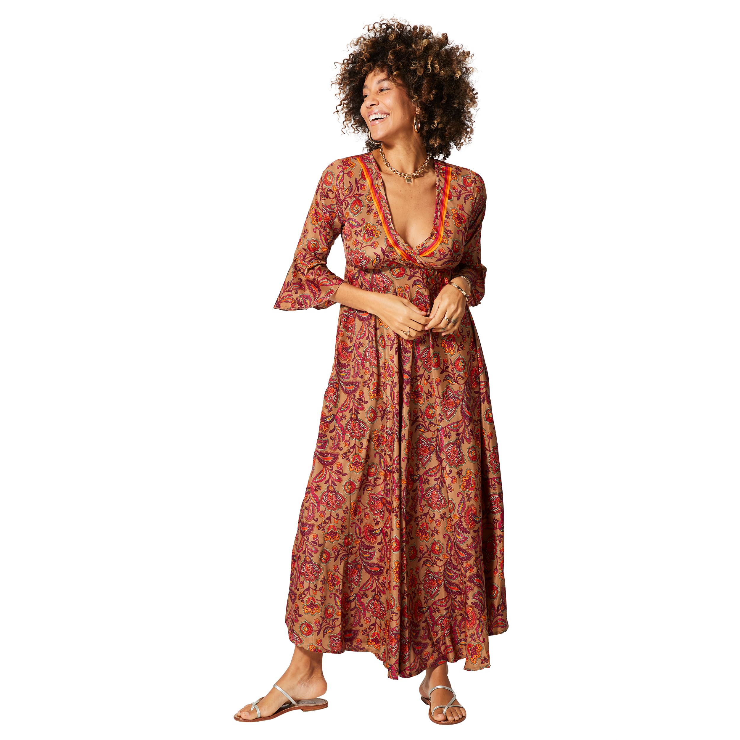 Robe été longue manches 3/4 Gavrel - 100% polyester - Akoustik Online