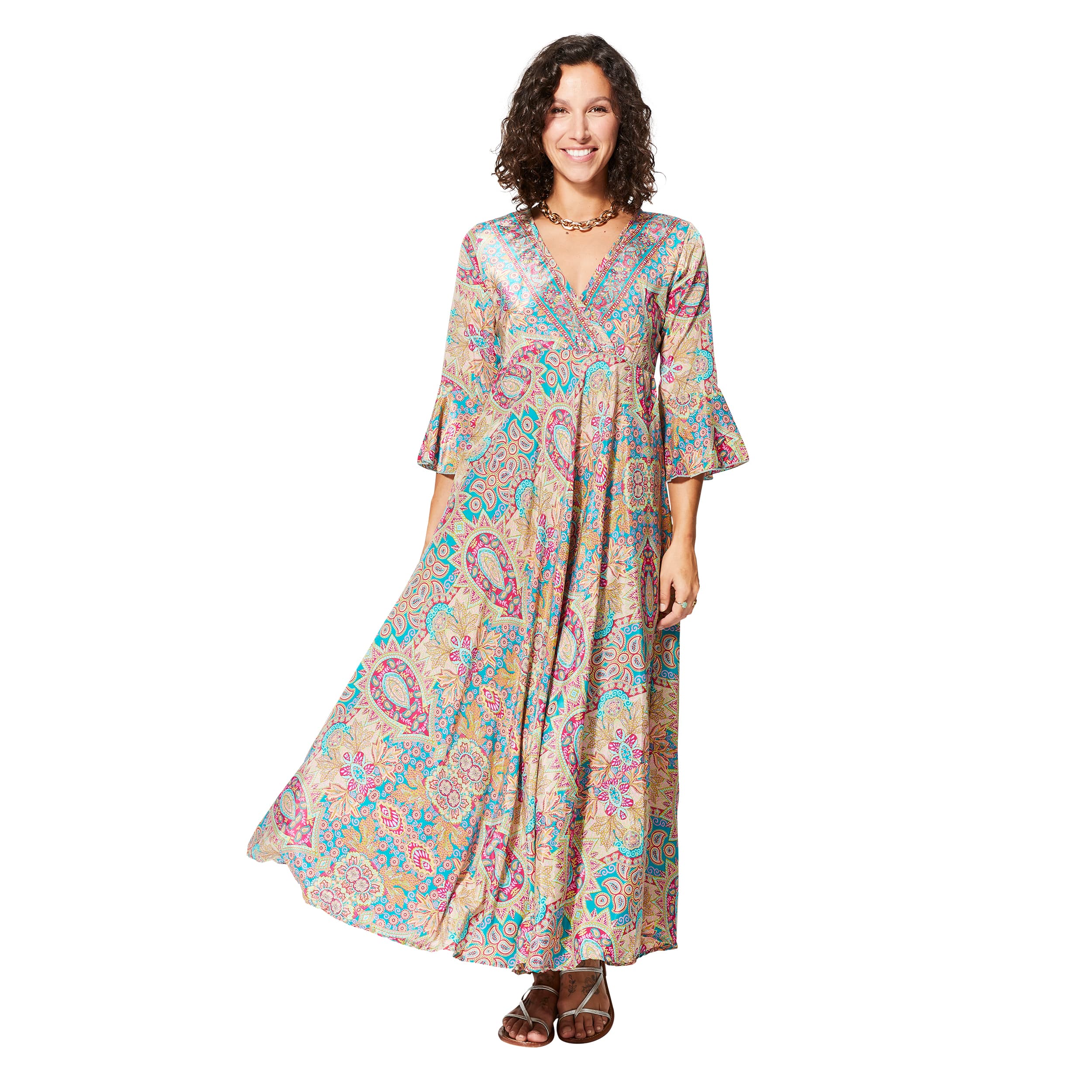 Robe été longue manches 3/4 Séamas - 100% polyester - Akoustik Online