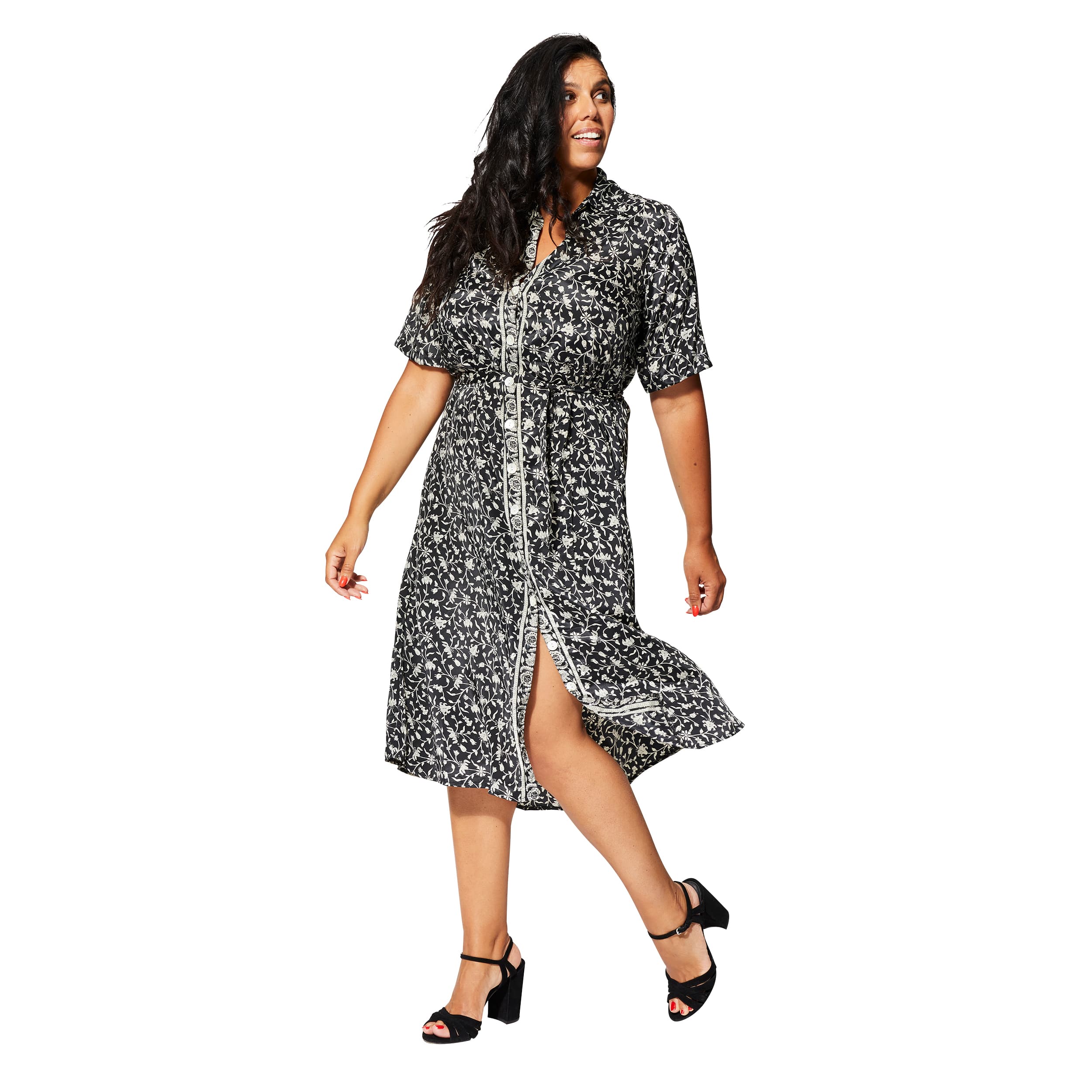 Robe été mi-longue manches courtes Paulina - Akoustik Online