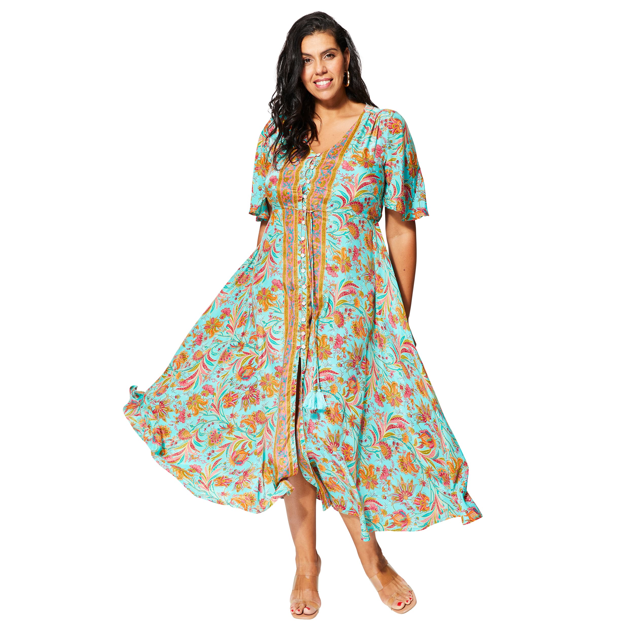 Robe été longue manches courtes Mayim - Akoustik Online