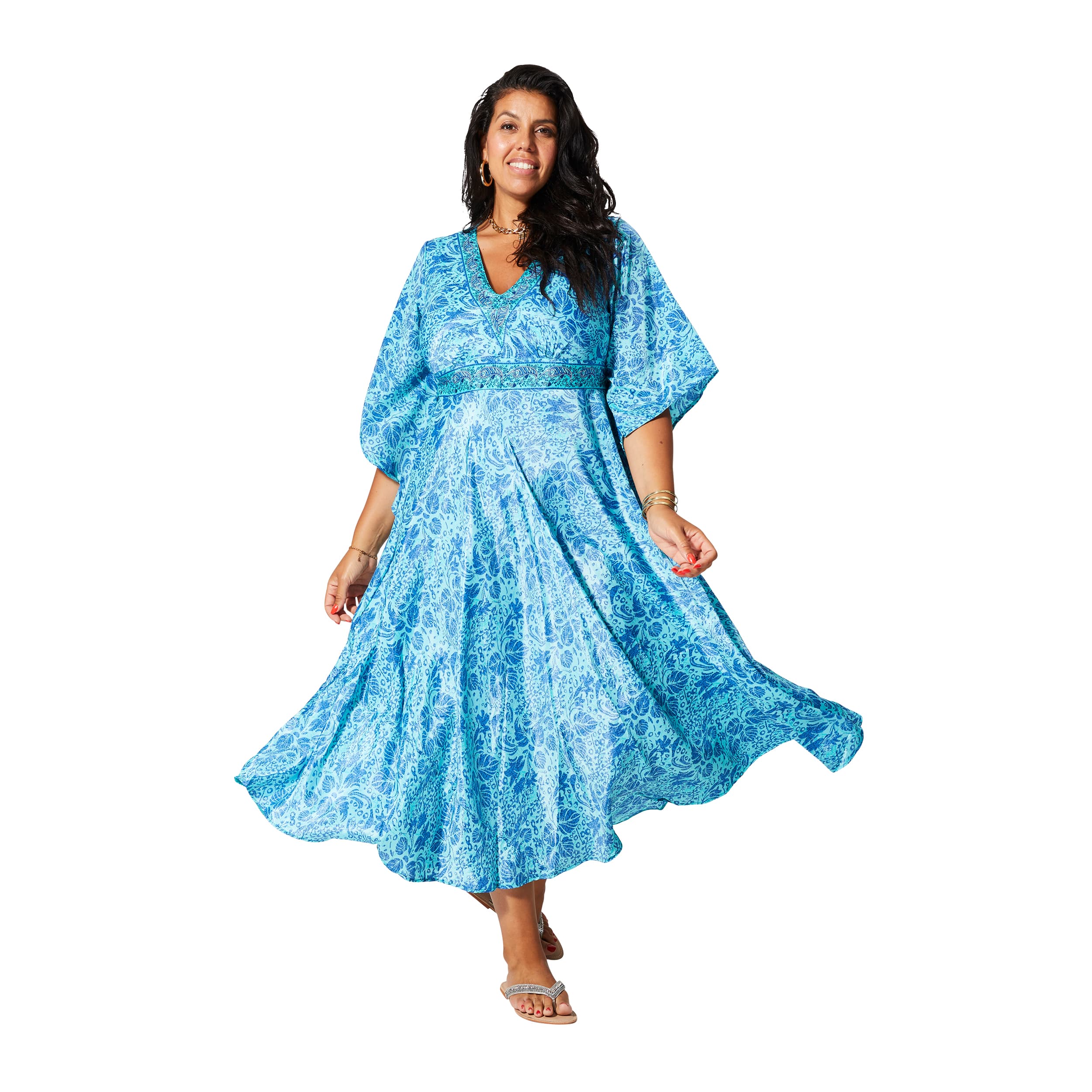 Robe été longue manches 3/4 Foster - 100% polyester - Akoustik Online