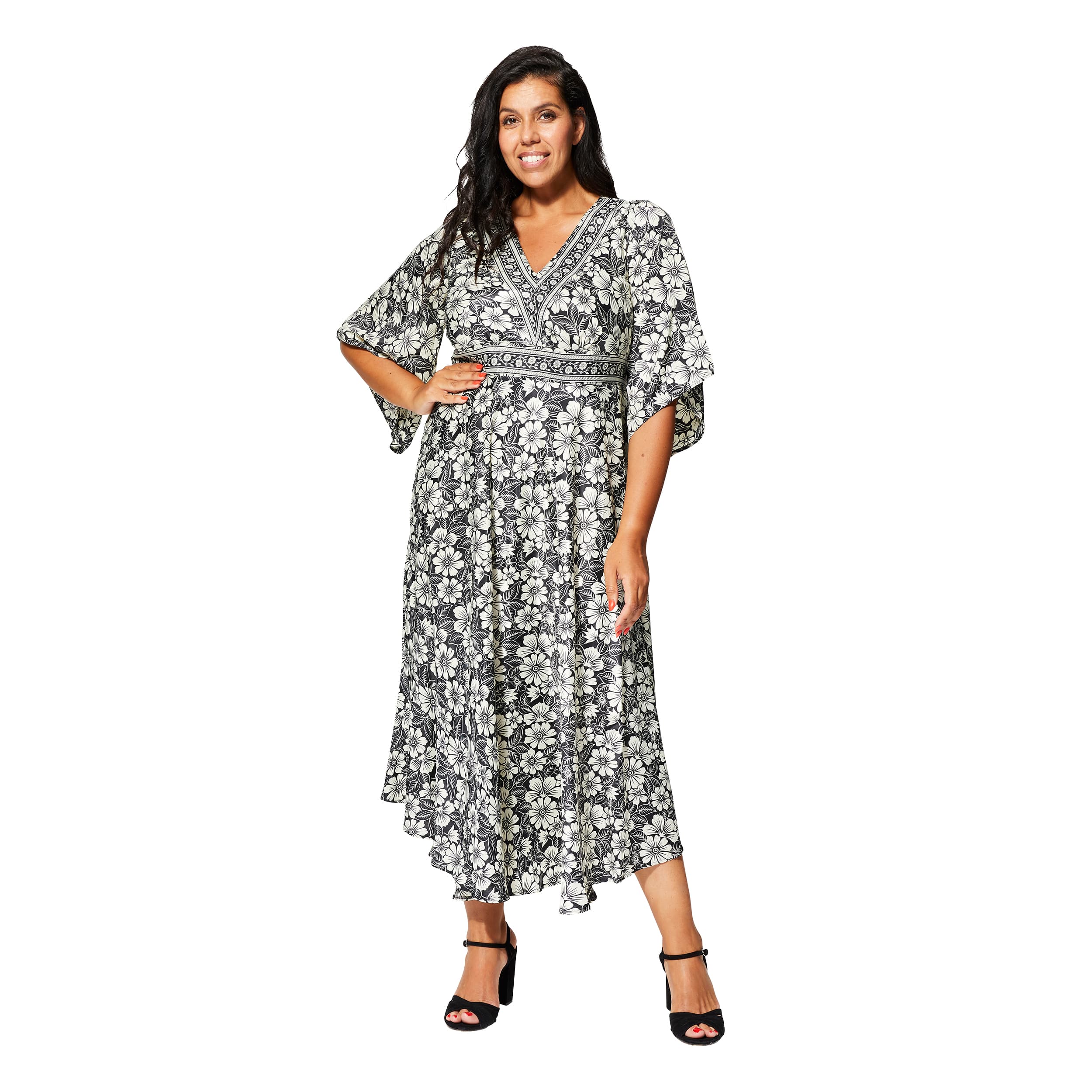 Robe été longue manches 3/4 Vince - 100% polyester - Akoustik Online