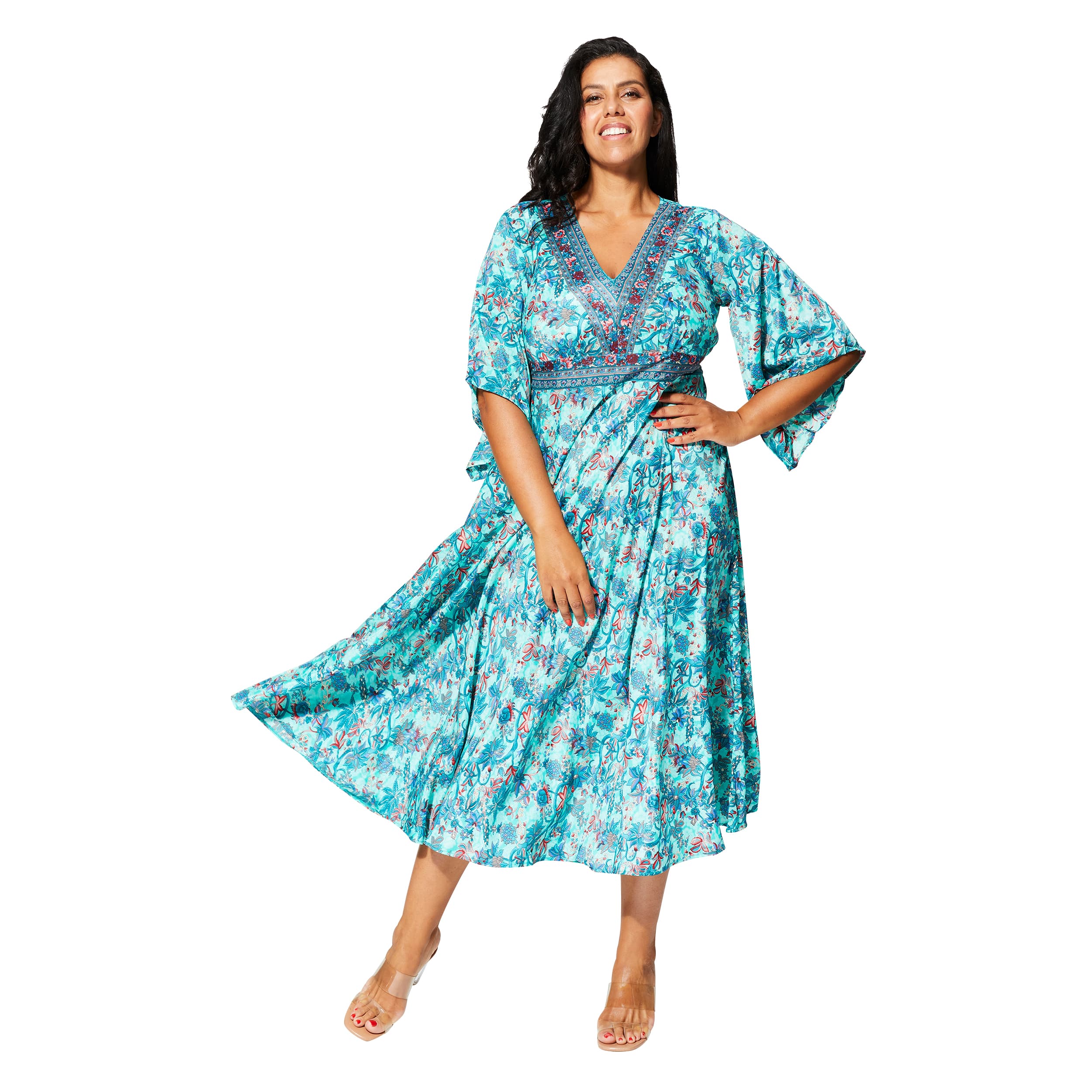 Robe été longue manches 3/4 Nova - 100% polyester - Akoustik Online