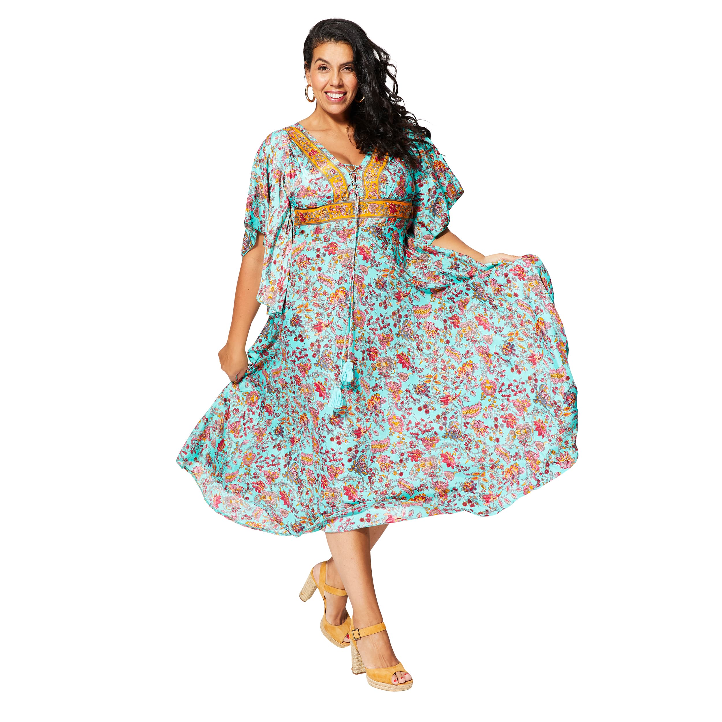 Robe été longue manches courtes Bahiyya - Akoustik Online