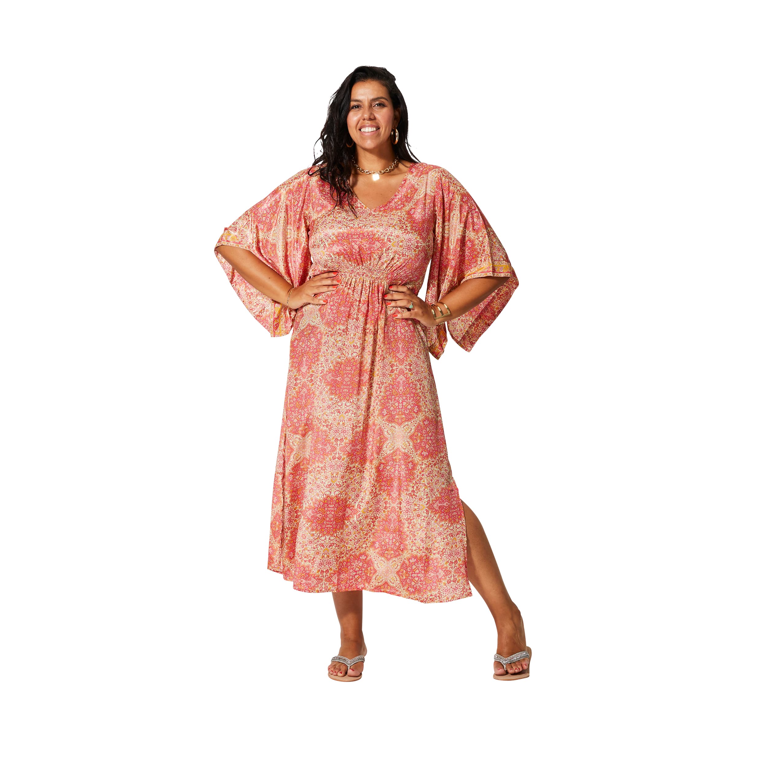 Robe été longue manches 3/4 Crofton - 100% polyester - Akoustik Online