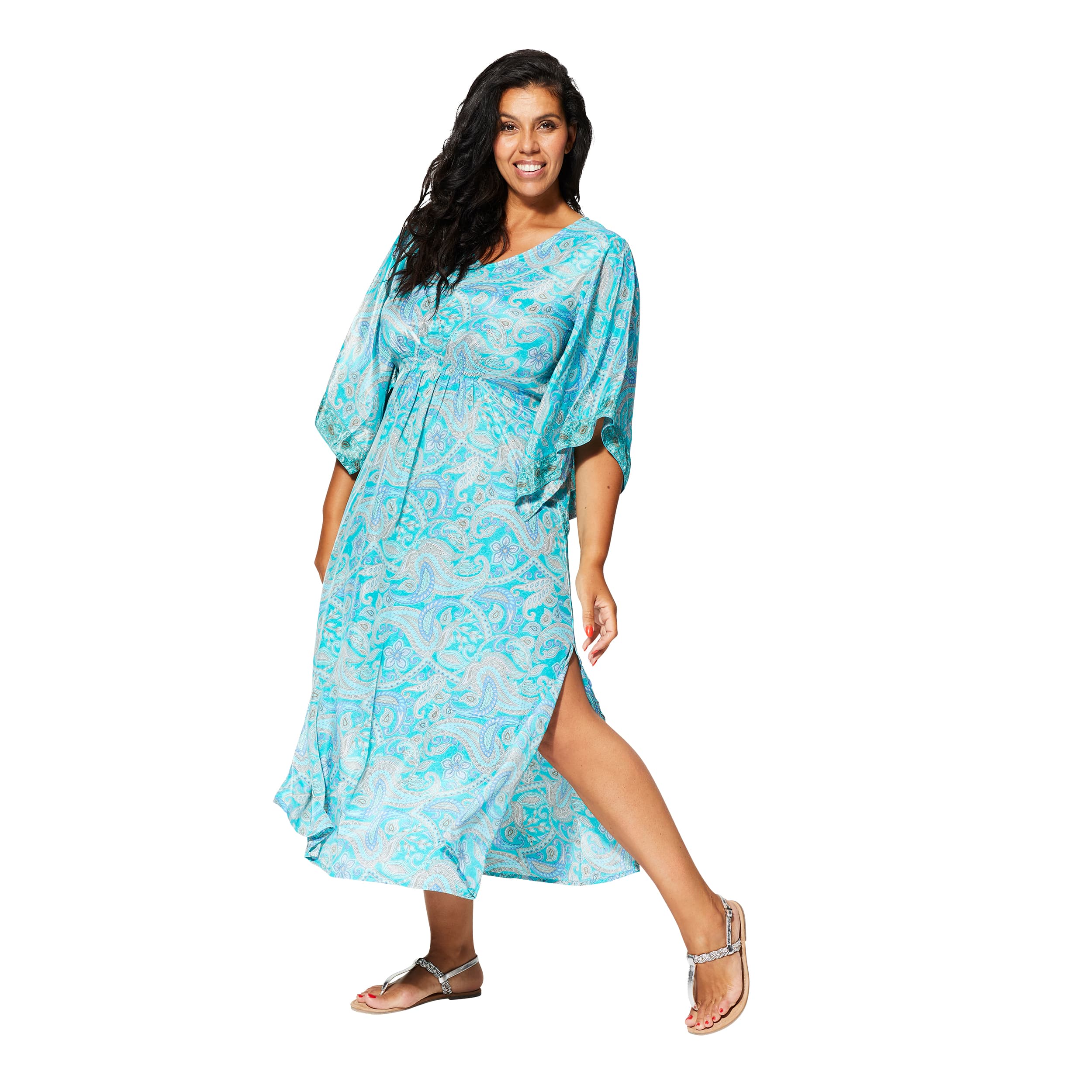 Robe été longue manches 3/4 Anshel - 100% polyester - Akoustik Online