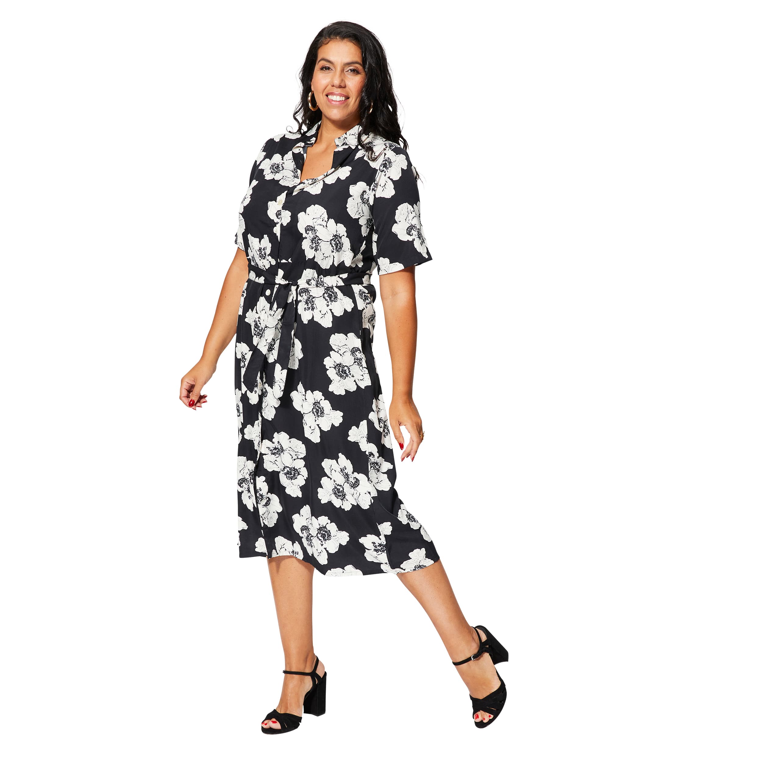 Robe été mi-longue manches courtes Odila - Akoustik Online