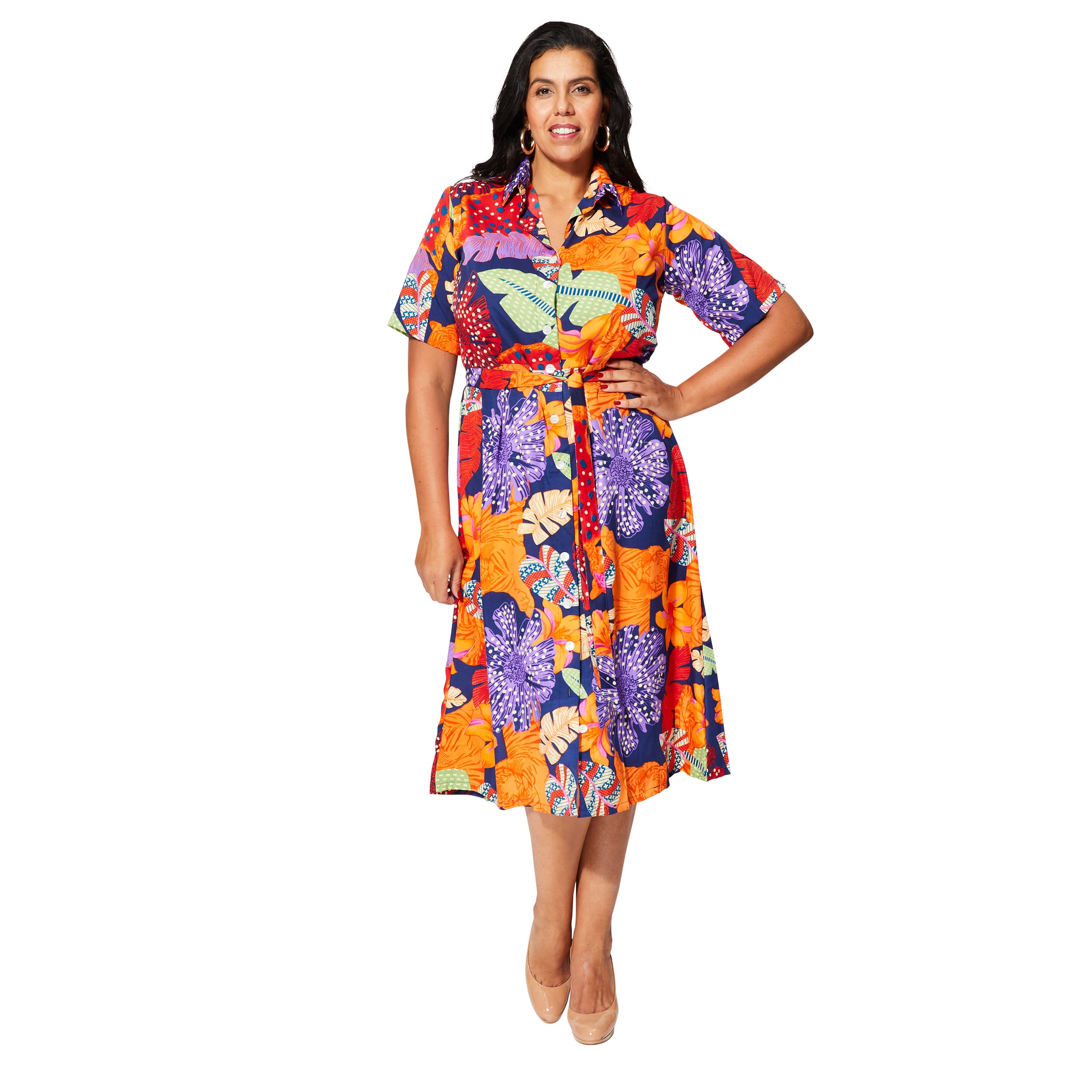Robe été mi-longue manches courtes Ivah - Akoustik Online