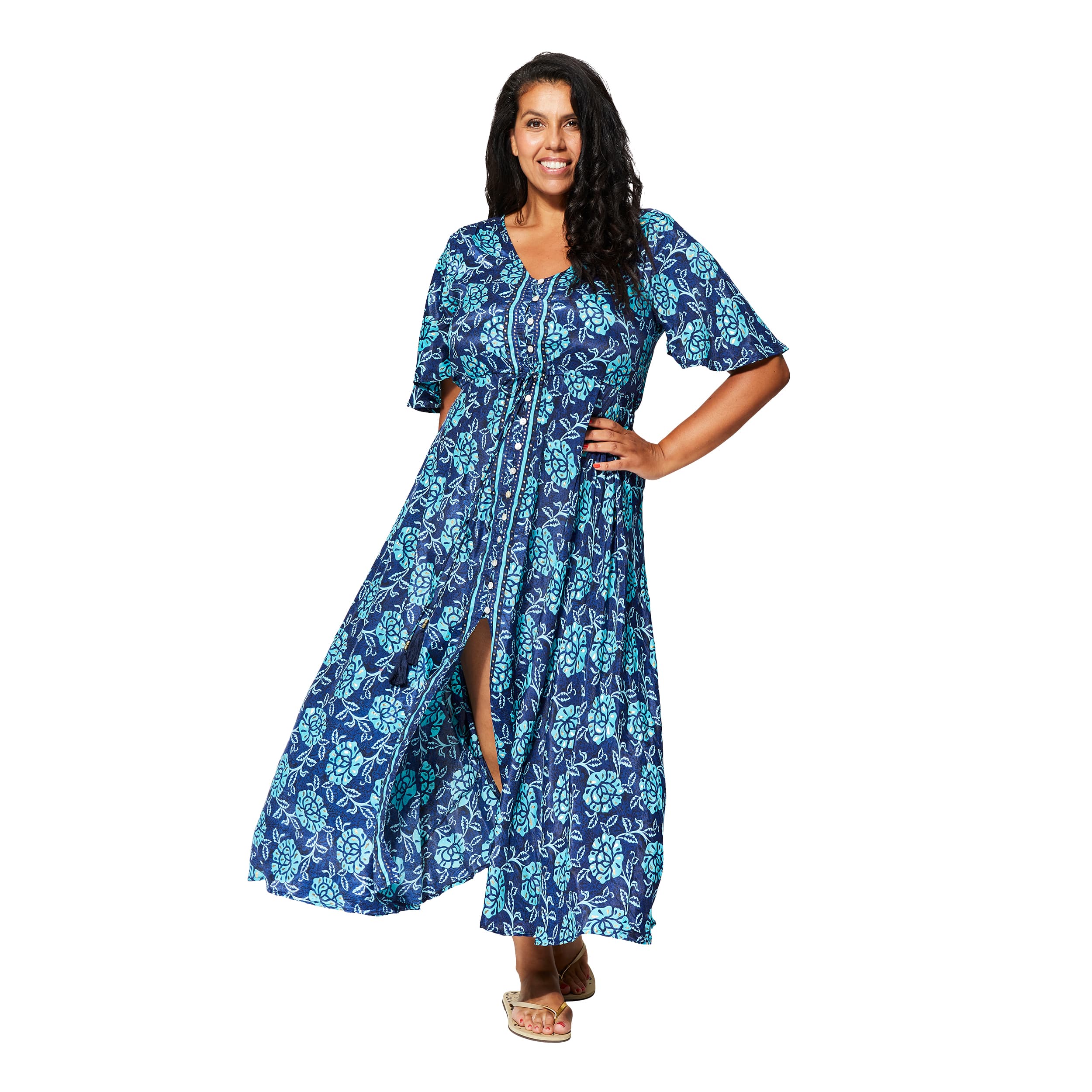 Robe été longue manches courtes Cicely - Akoustik Online