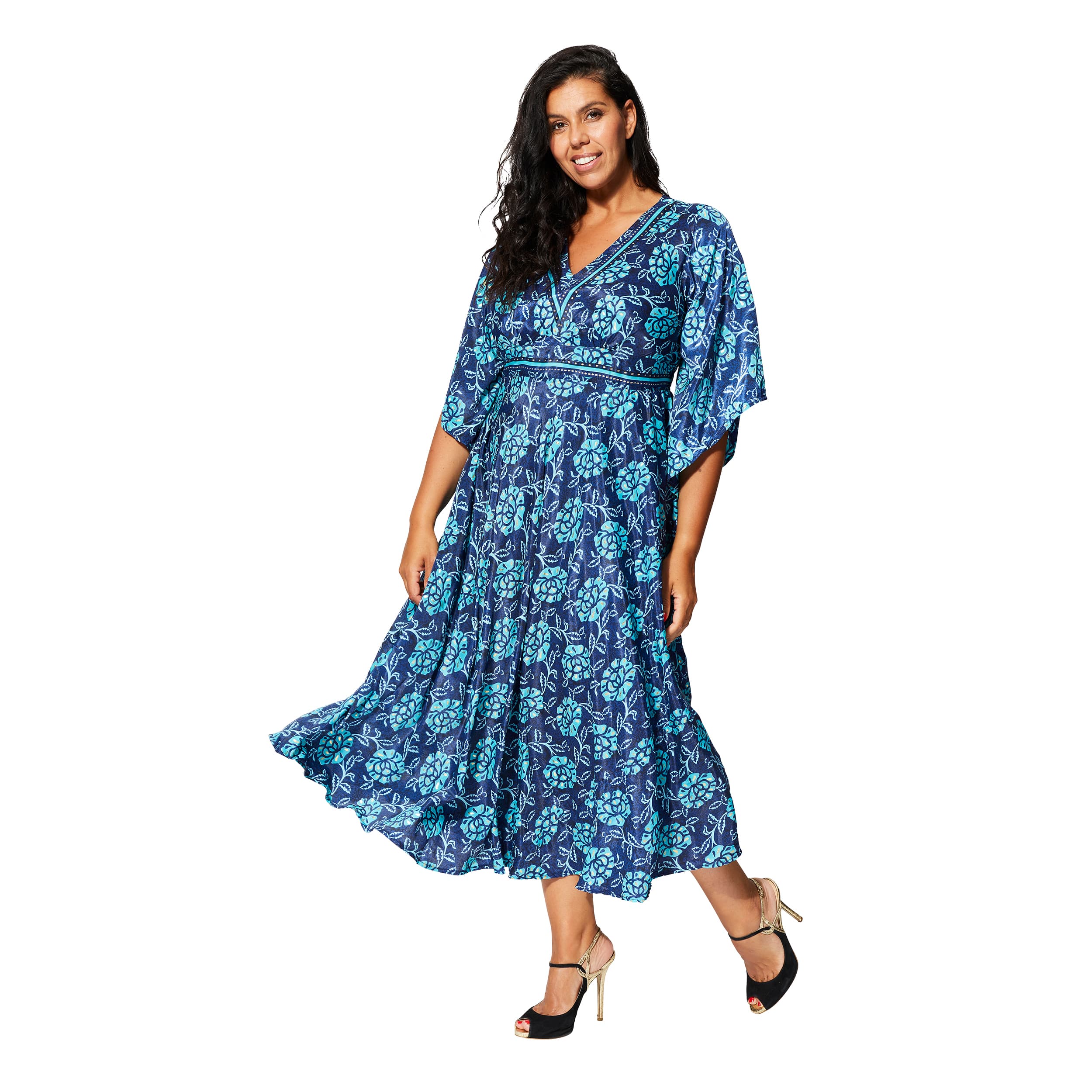 Robe été longue manches 3/4 Kelly - 100% polyester - Akoustik Online