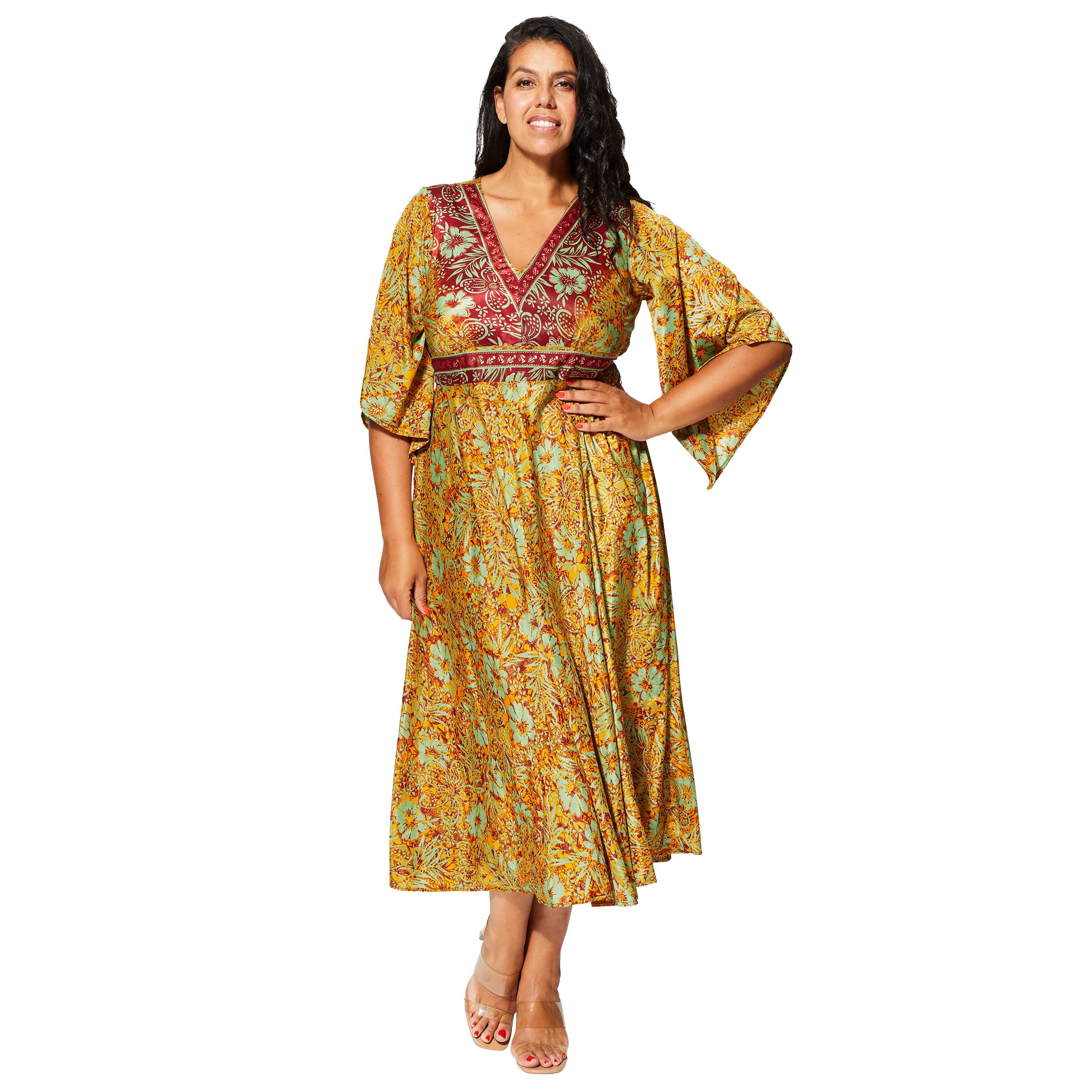 Robe été longue manches 3/4 Meshulam - Akoustik Online