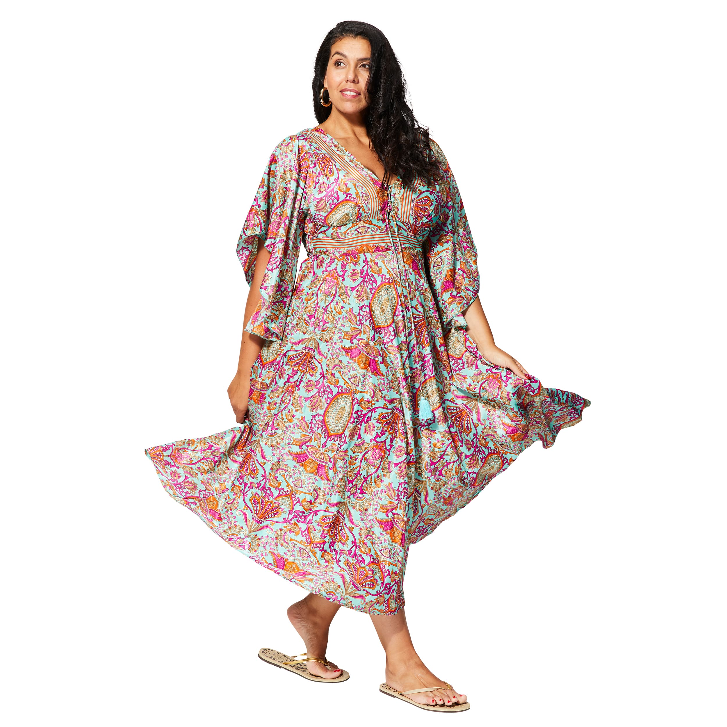 Robe été longue manches courtes Irénée - Akoustik Online