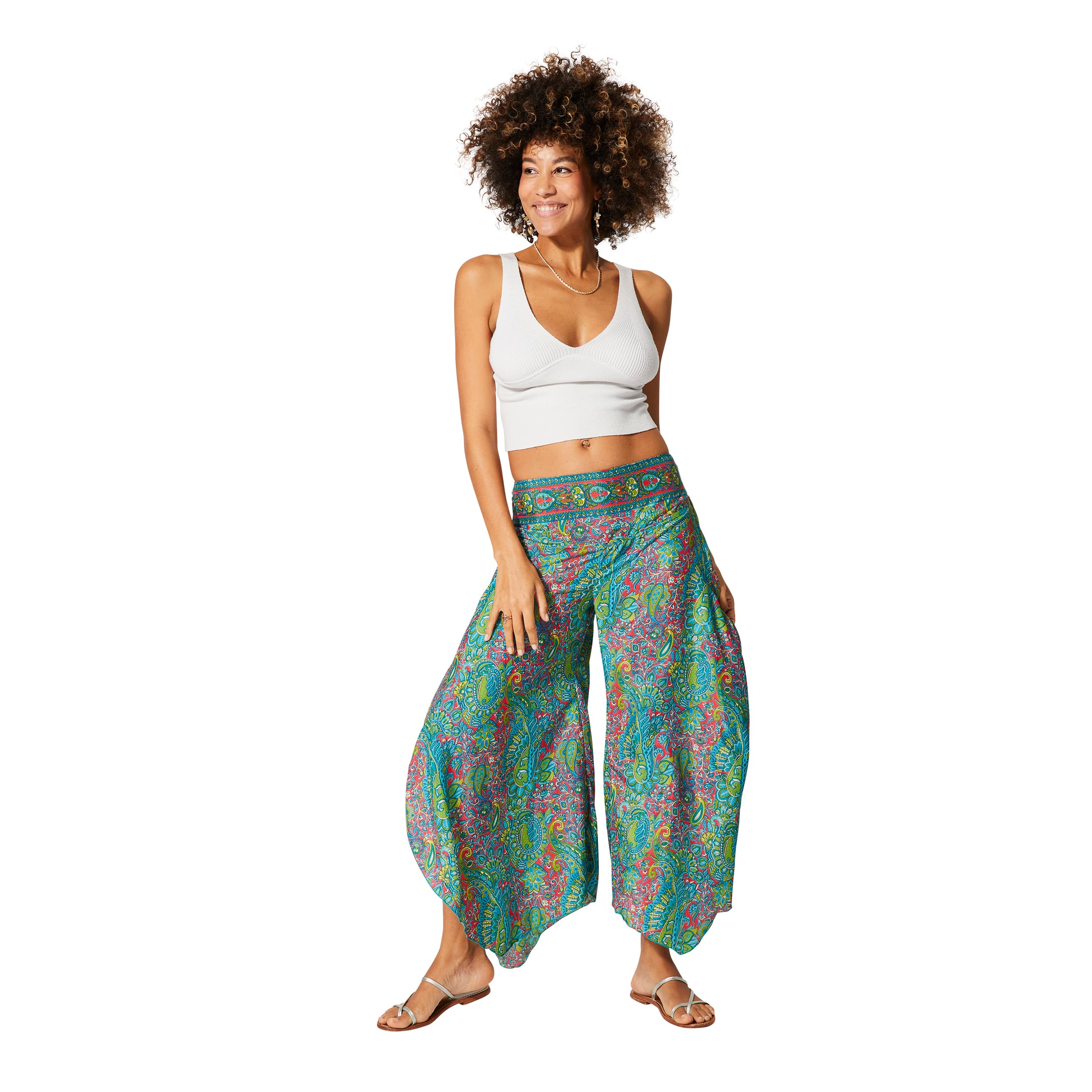 Pantalon été asymétrique Hani - 100% polyester - Akoustik Online