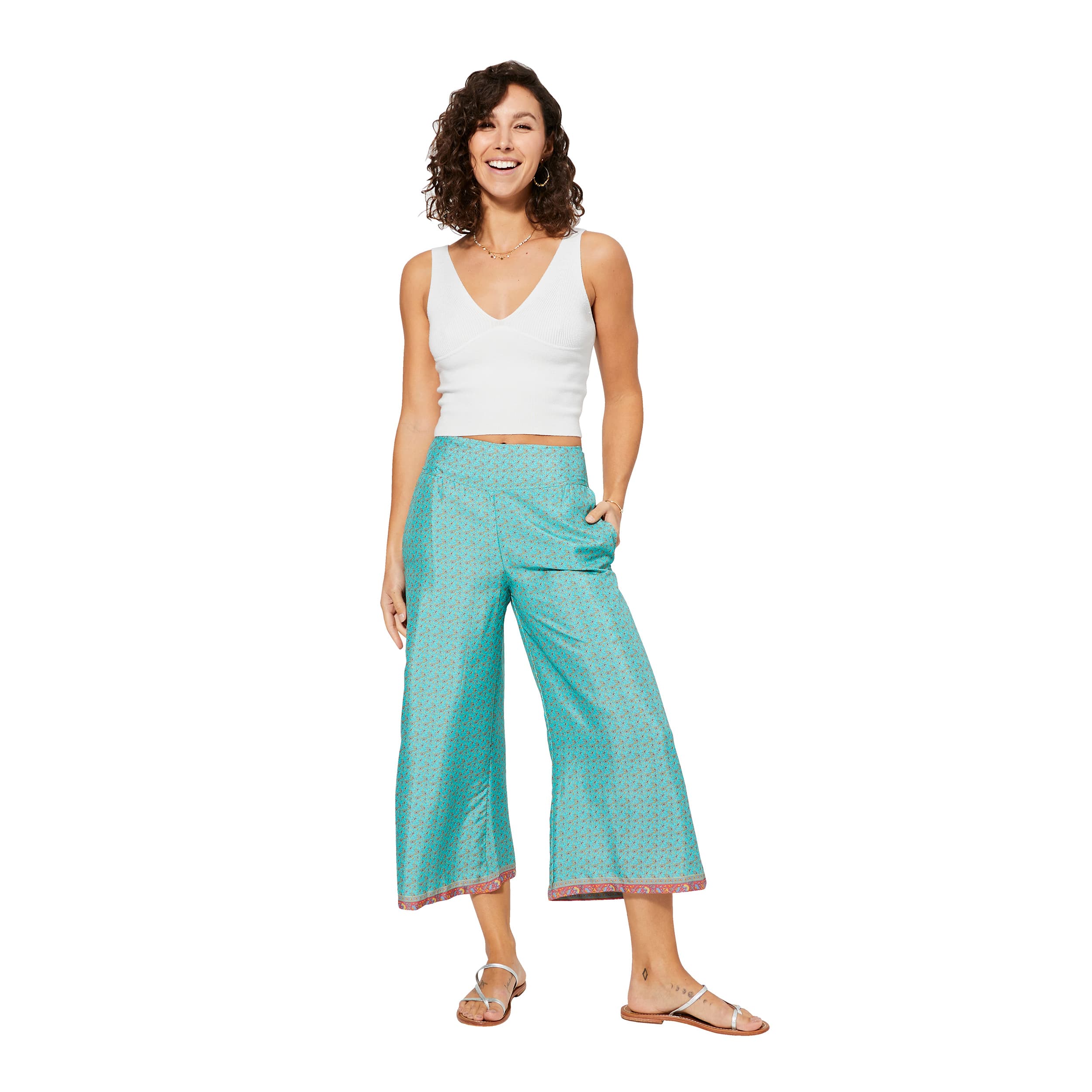 Pantalon été mi-long Jada - 100% polyester - Akoustik Online