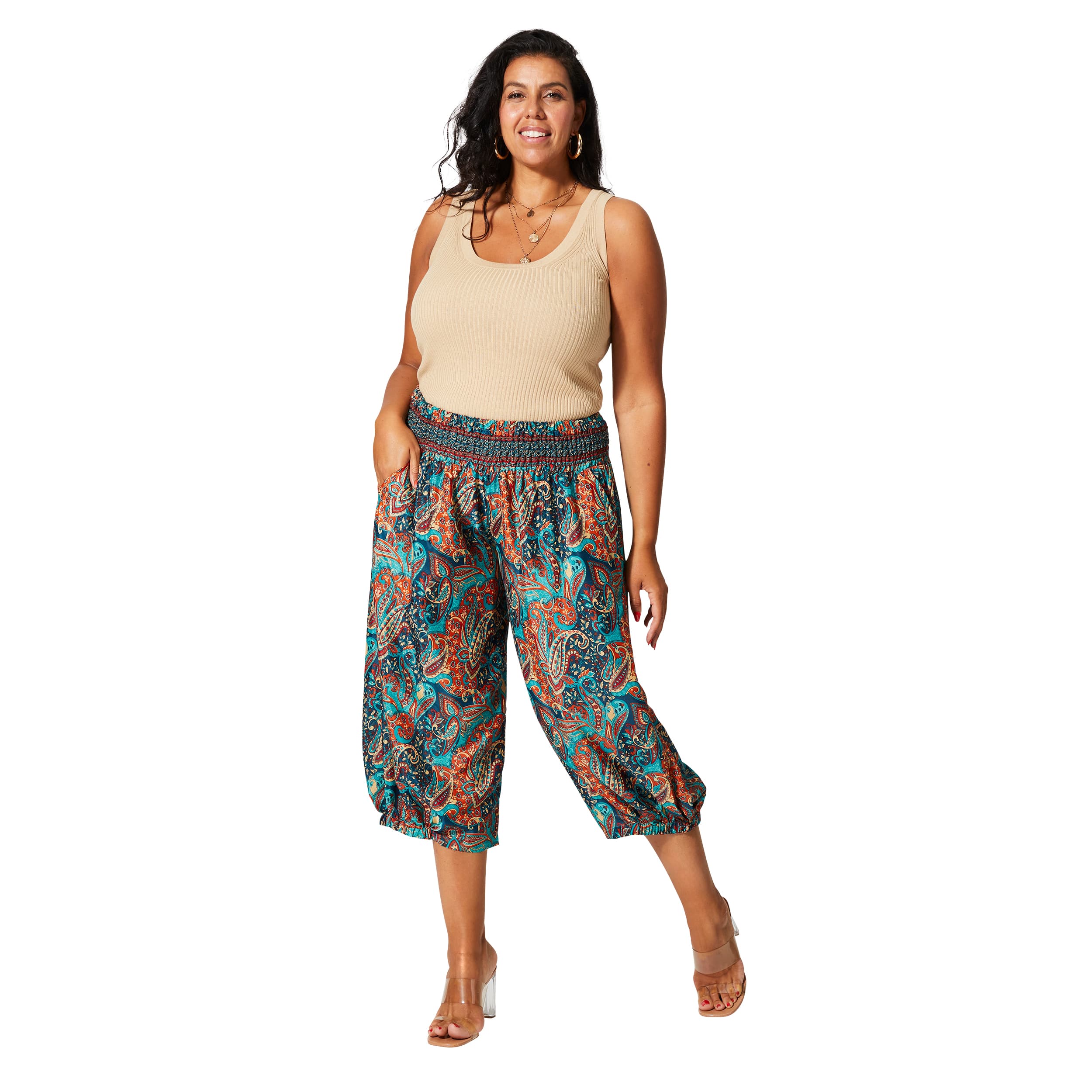 Pantalon été mi-long Sansone - 100% polyester - Akoustik Online
