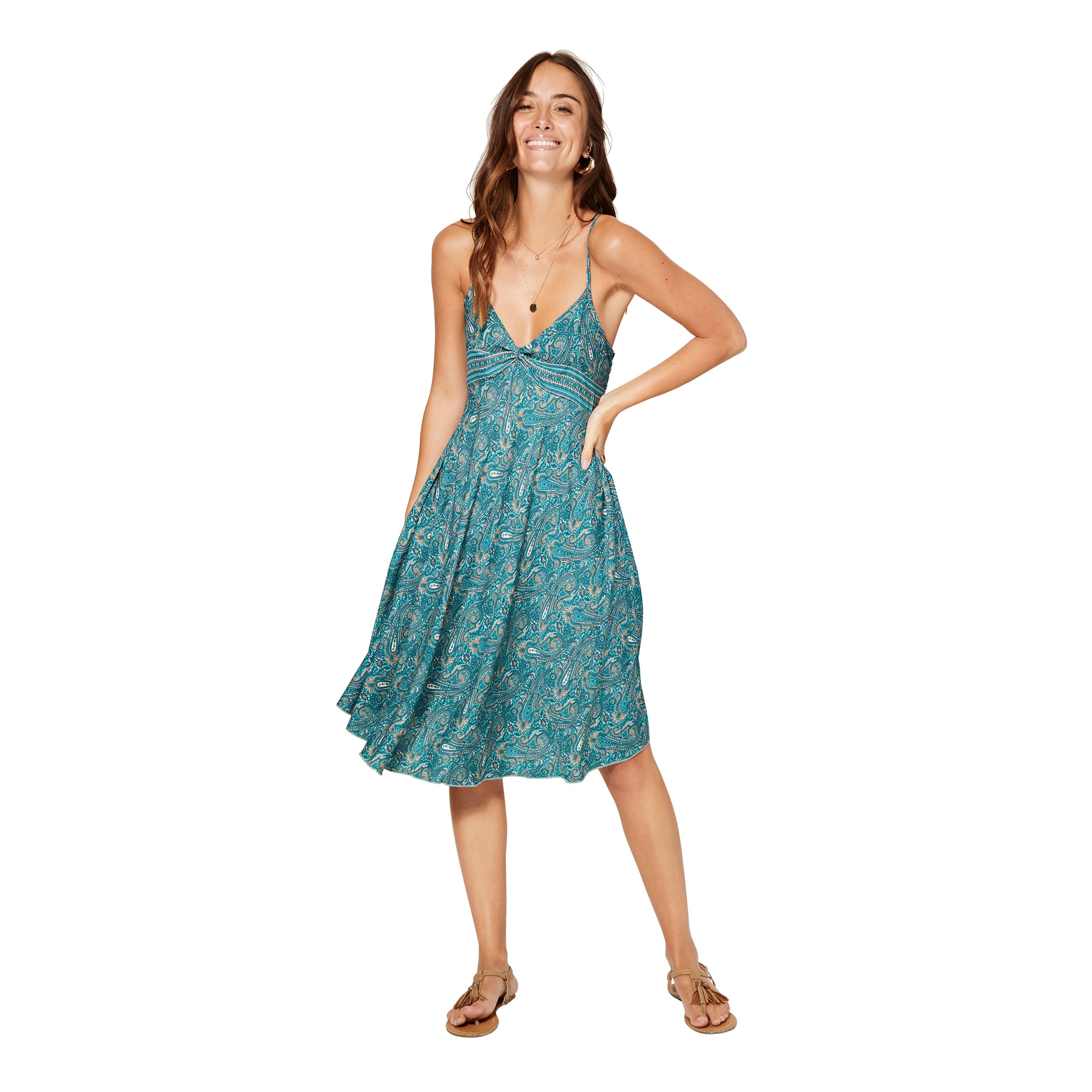 Robe été courte sans manches Yumia - 100% polyester - Akoustik Online