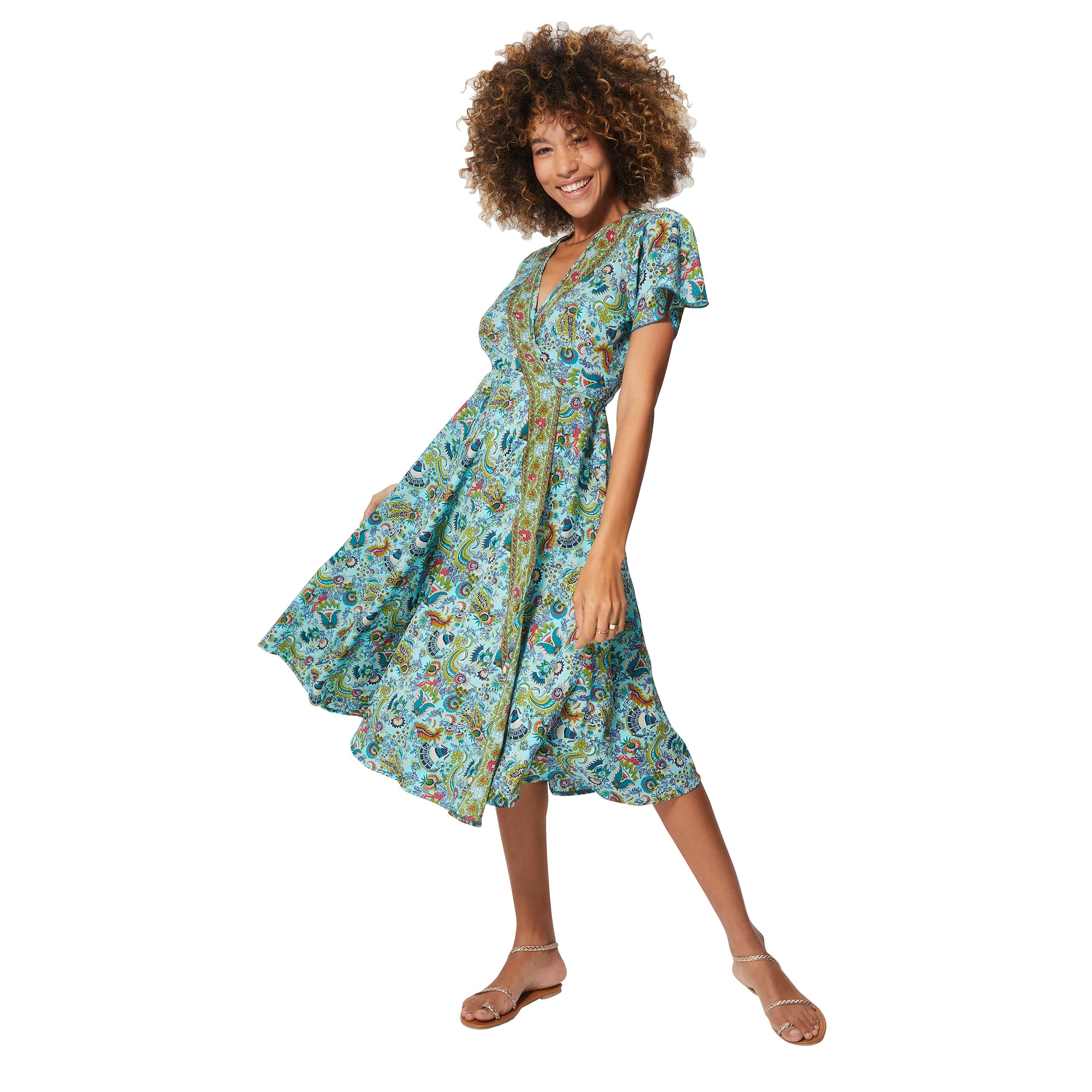 Robe été mi-longue manches courtes Reyna - Akoustik Online