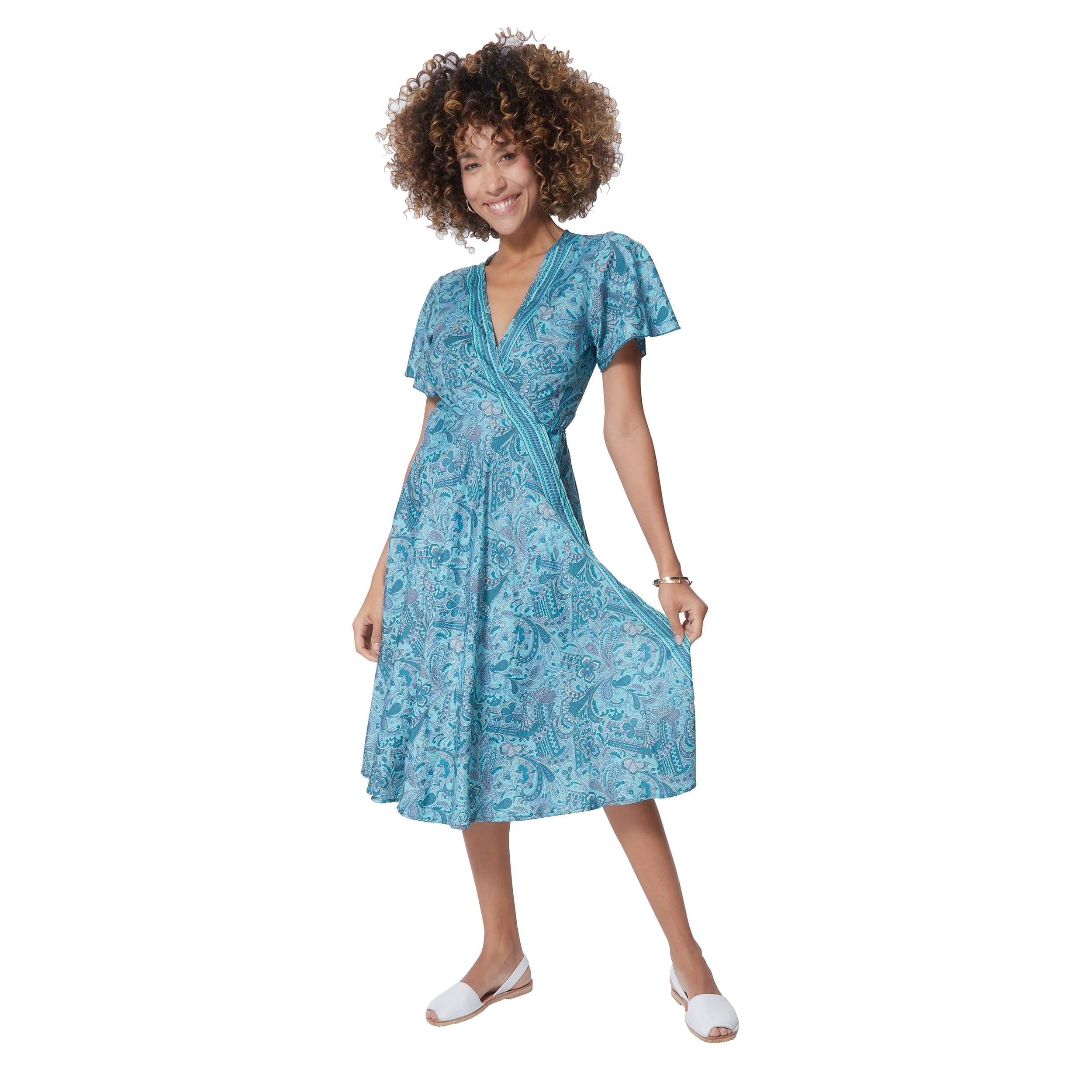 Robe été mi-longue manches courtes Roselyn - Akoustik Online