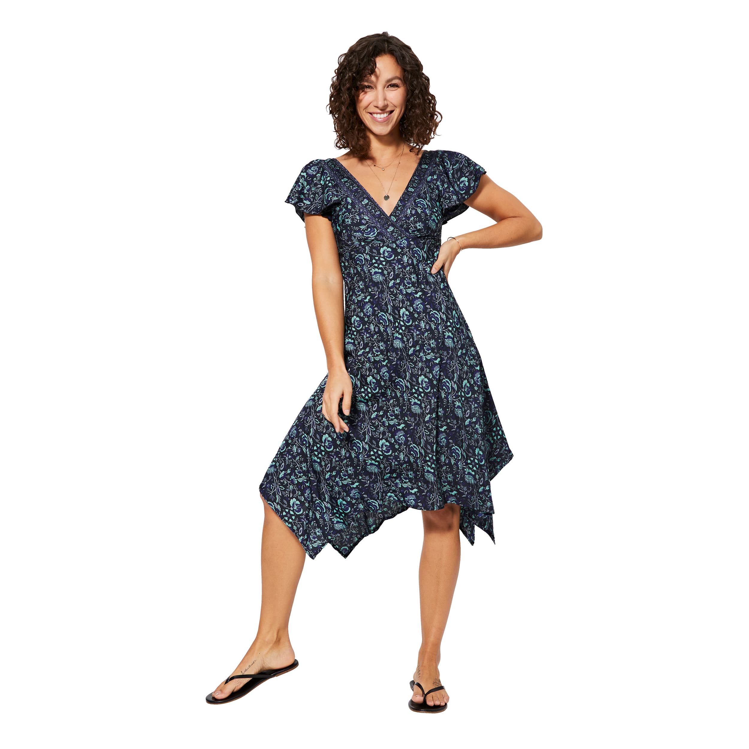 Robe été asymétrique manches courtes Ananta - Akoustik Online