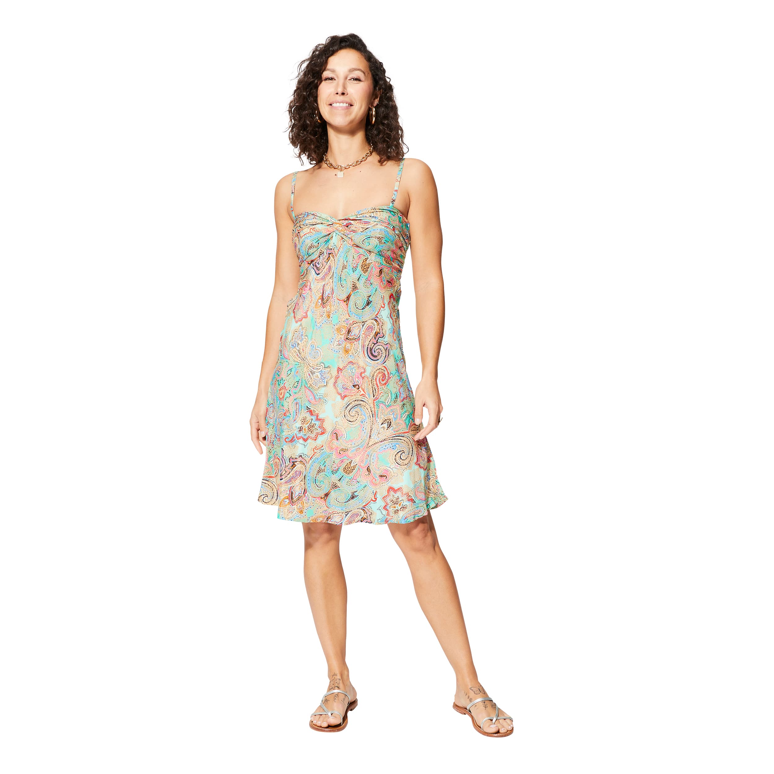 Robe été courte sans manches Tanya - 100% polyester - Akoustik Online