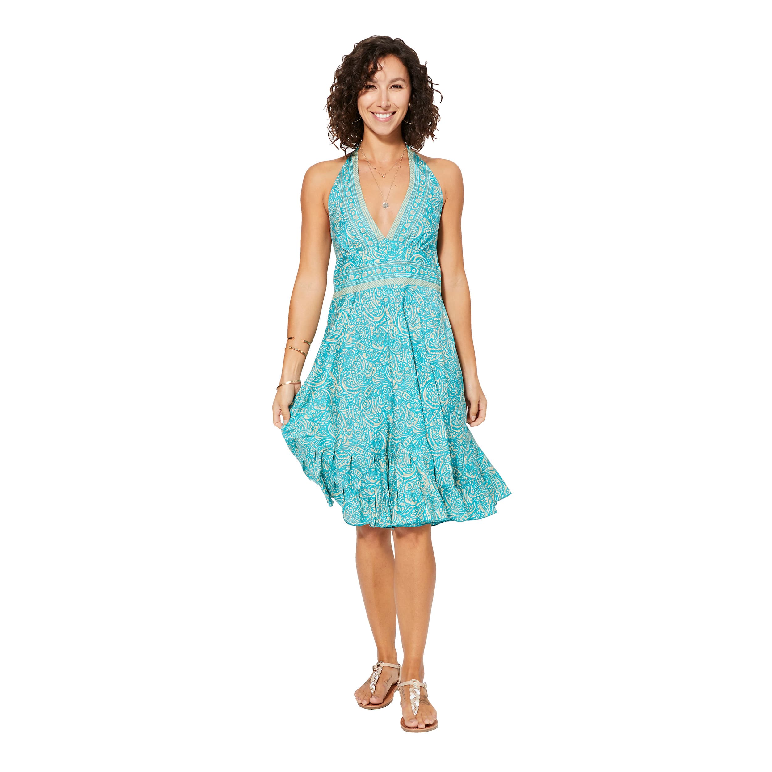 Robe été courte sans manches Teddy - 100% polyester - Akoustik Online